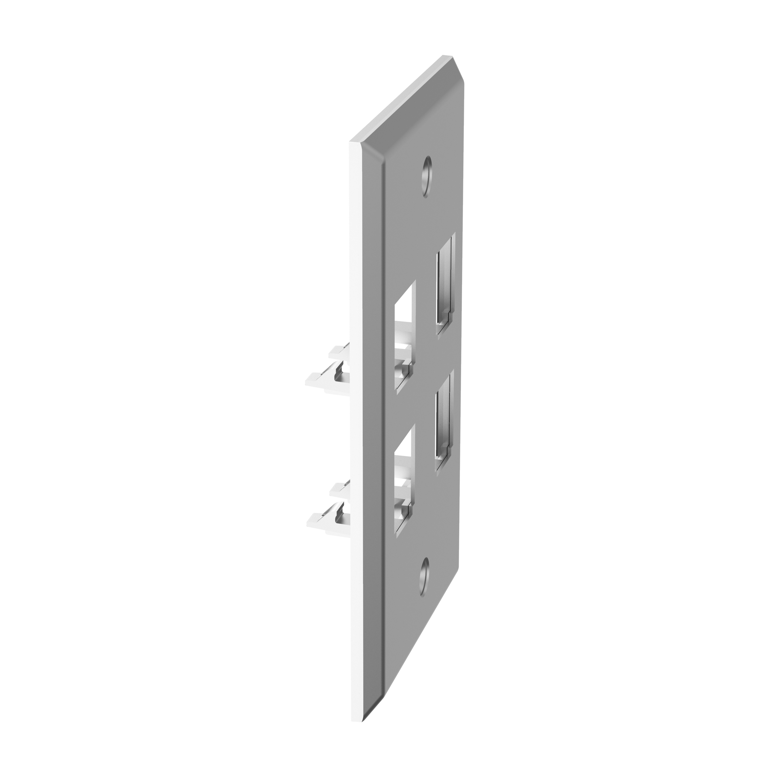 Mini-Com® Paslanmaz Çelik Yüz Levhası, 4 Port