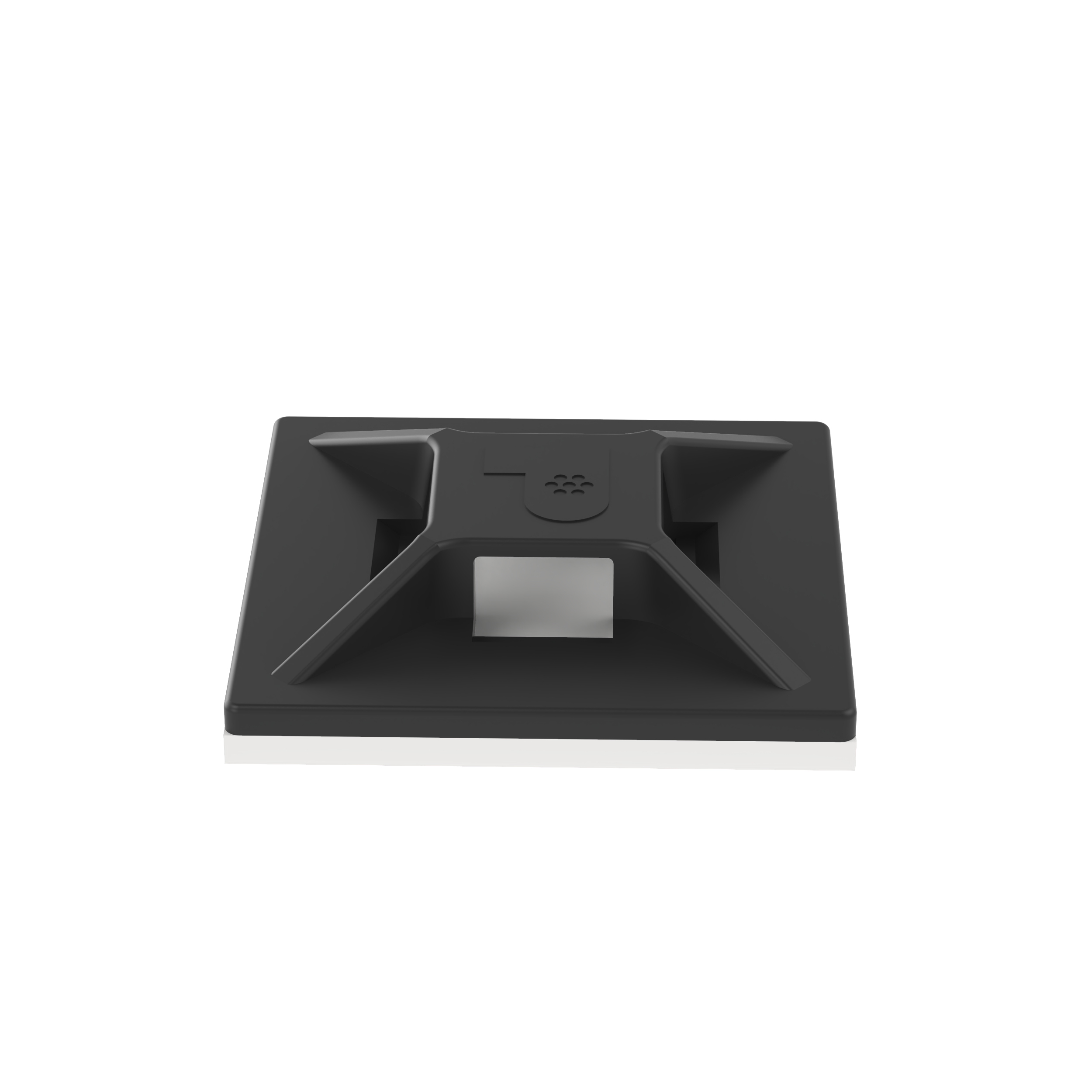 Kablo Bağı Montajı, Siyah, ABS, Kauçuk Yapışkanlı, 19.1x19.1mm, 100'lü Paket