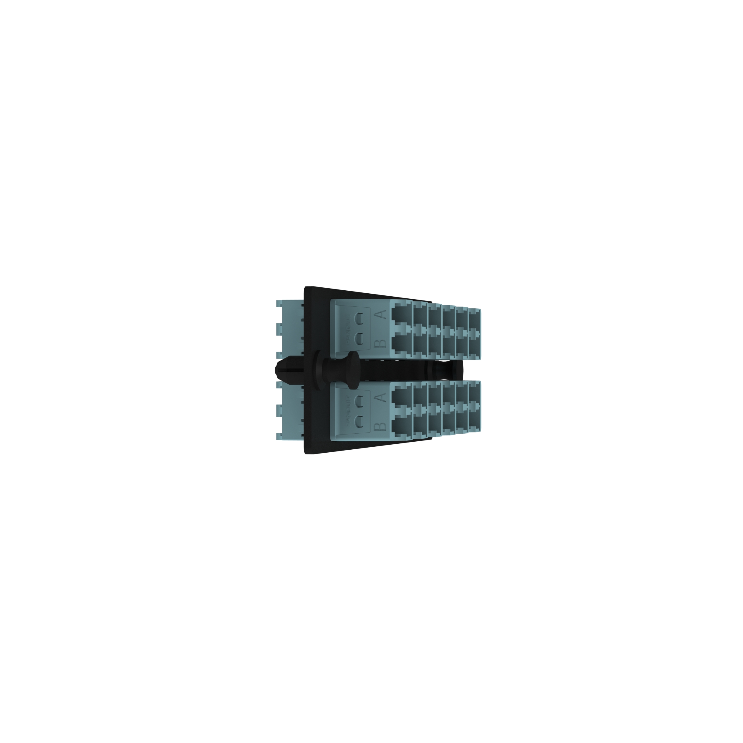 Opticom® Anahtarlamalı H-Aqua Fiber Adaptör Paneli, OM4, 12 LC Çift Yönlü