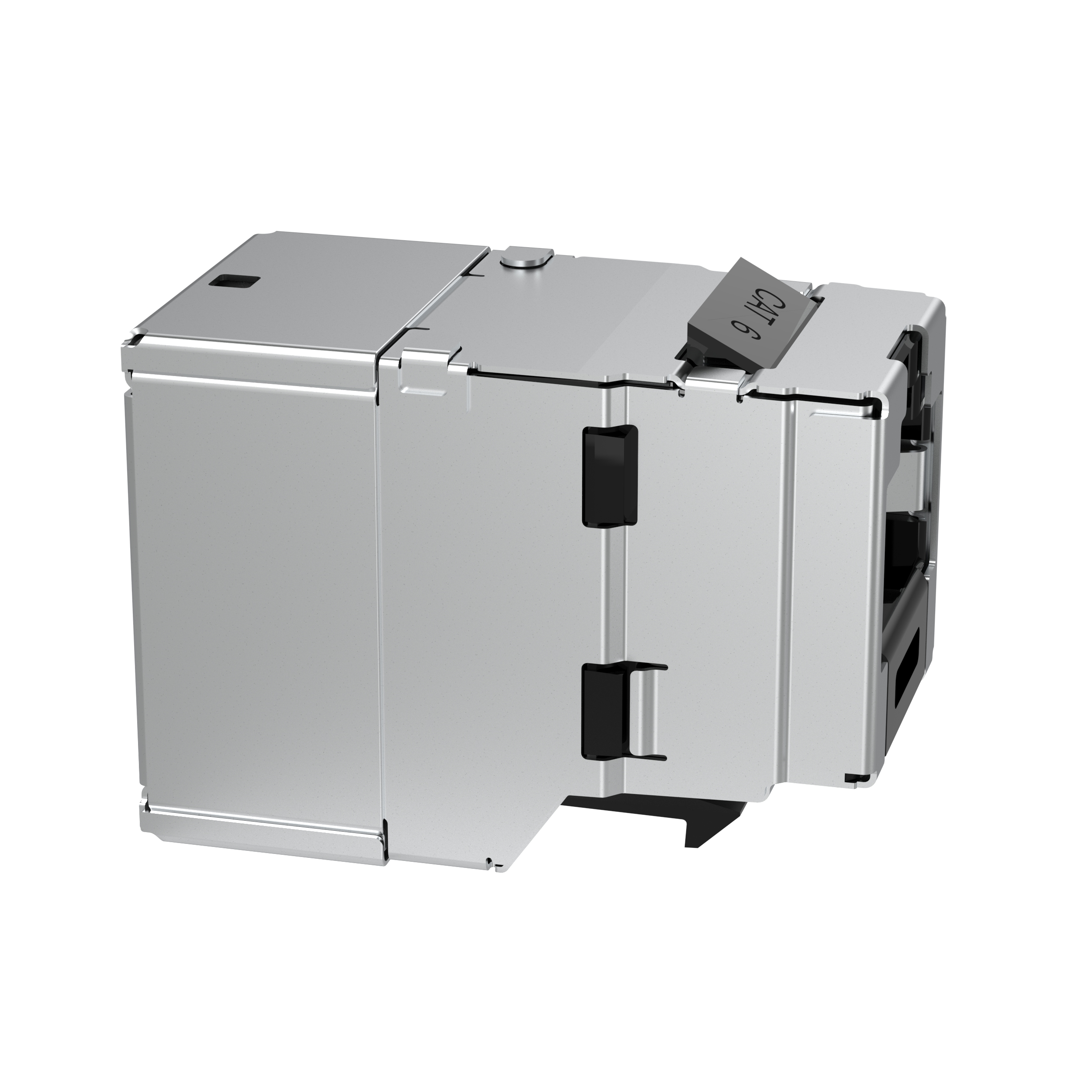 Shielded Keystone RJ45 Jack Module, Cat 6, Black, 100 Pack