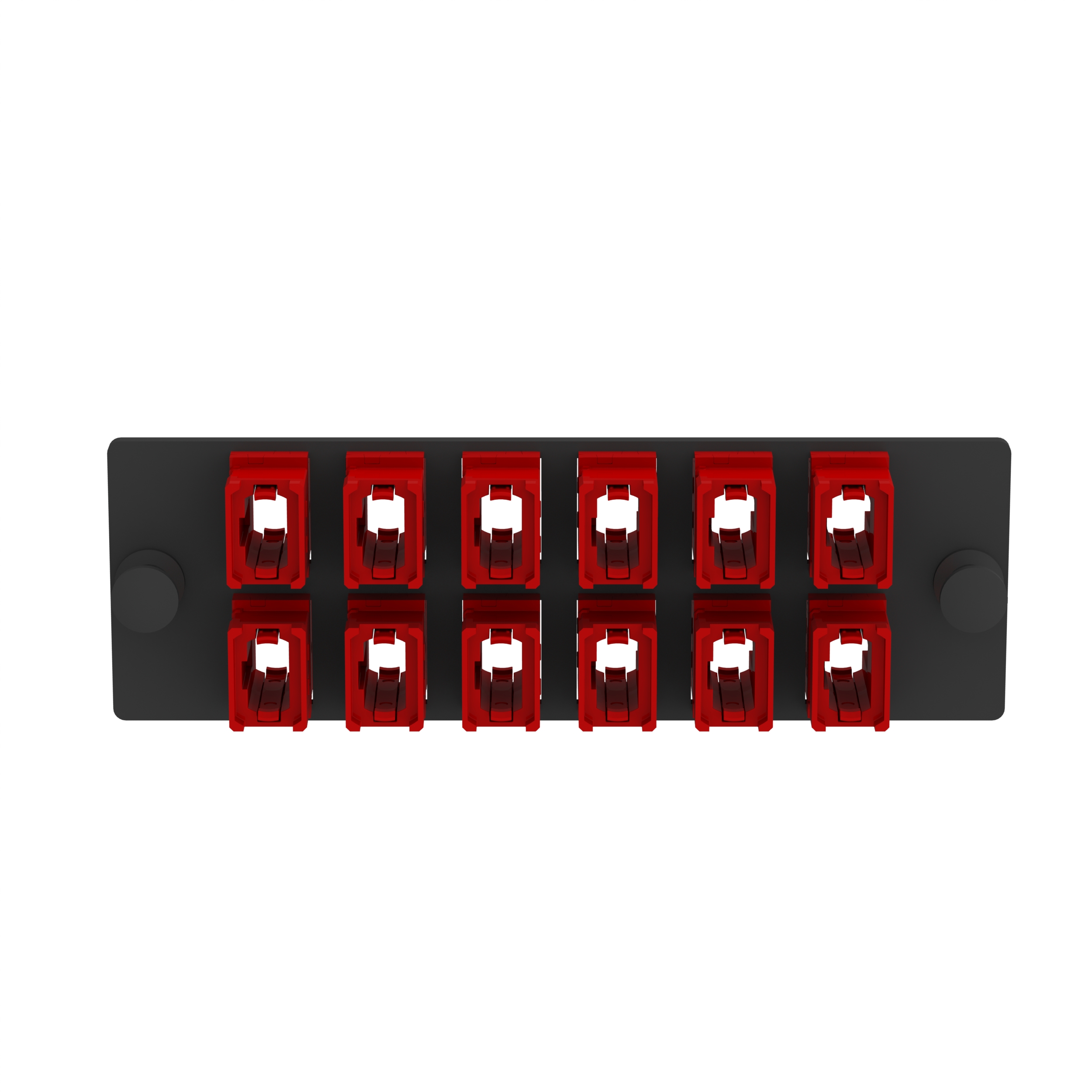 Opticom® FAP, 12 Tuş Yukarı/Tuş Aşağı MPO'lar, Tip A, Kırmızı, Yatay