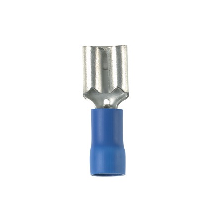 Kesici Terminal, Dişi, Mavi, .187x.02", 16-14AWG, 100