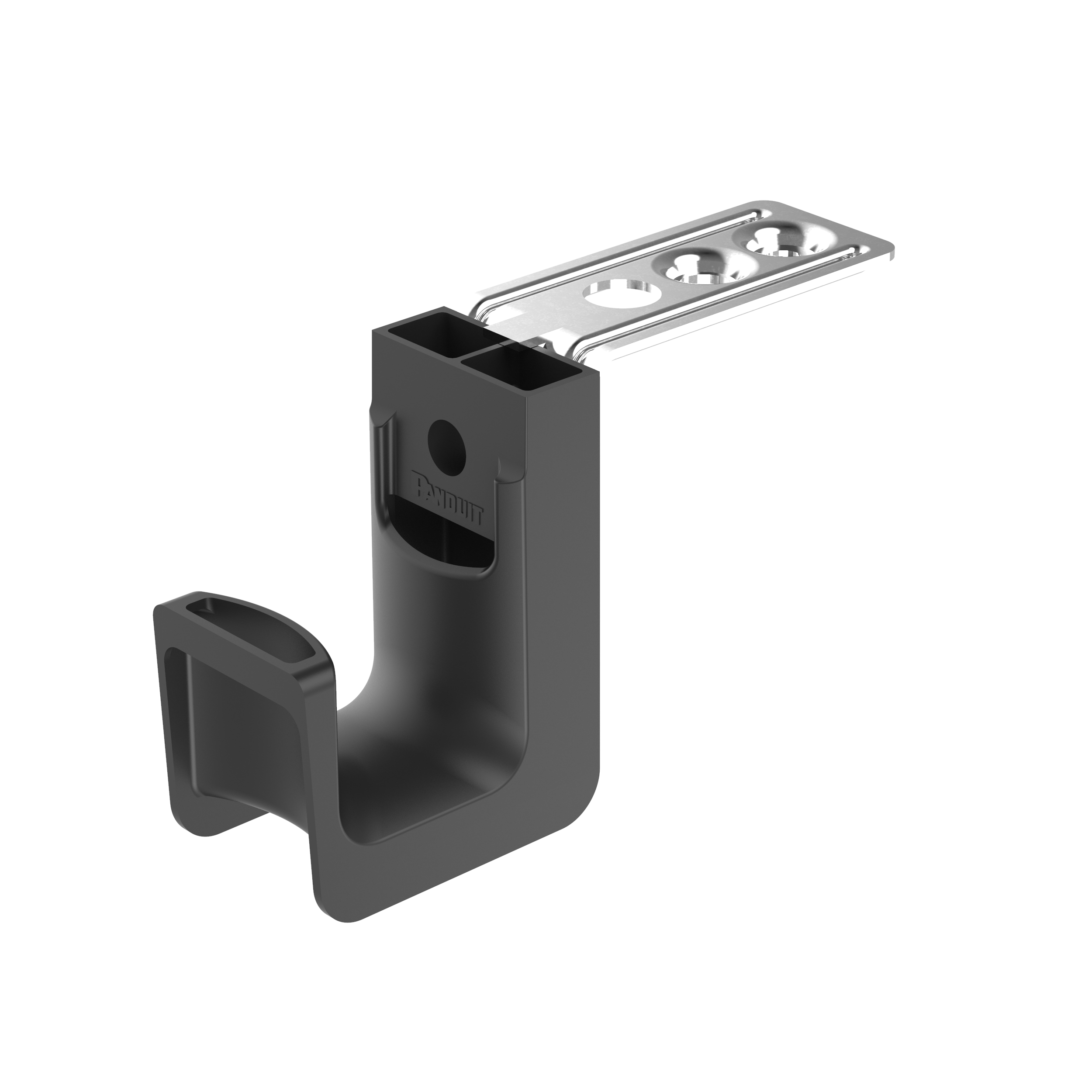 J-Kanca Sistemi, Siyah, PA 6.6/Metal, Tavan Montajlı, 19mm, 50'li Paket