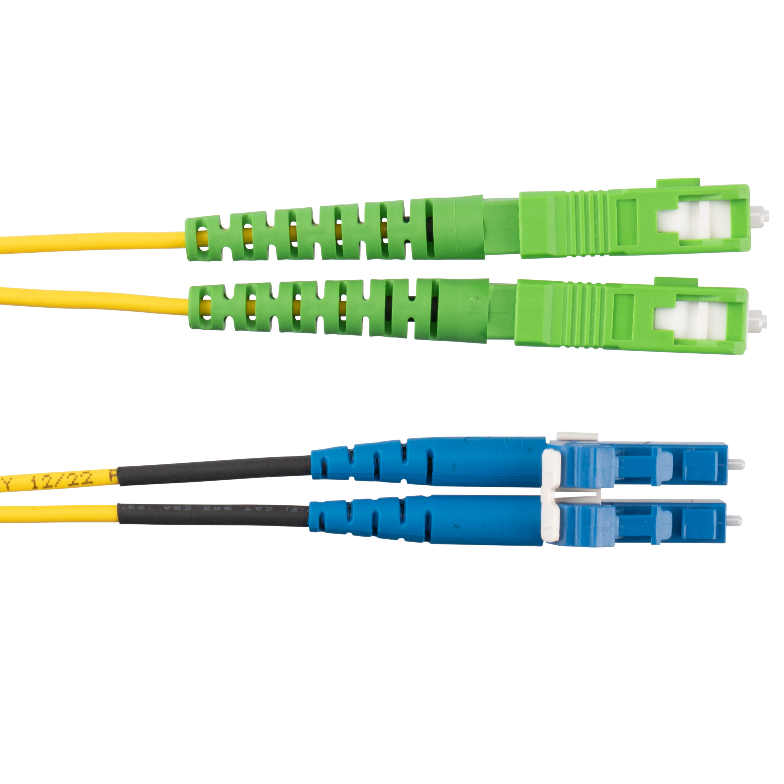 OS2, 2 Fiber 1.6mm Yama kablosu, Yükseltilmiş Yer, SC APC - LC Çiftleşmeli, Standart Polarite, Standart Eklem Kaybı - 2 Metre