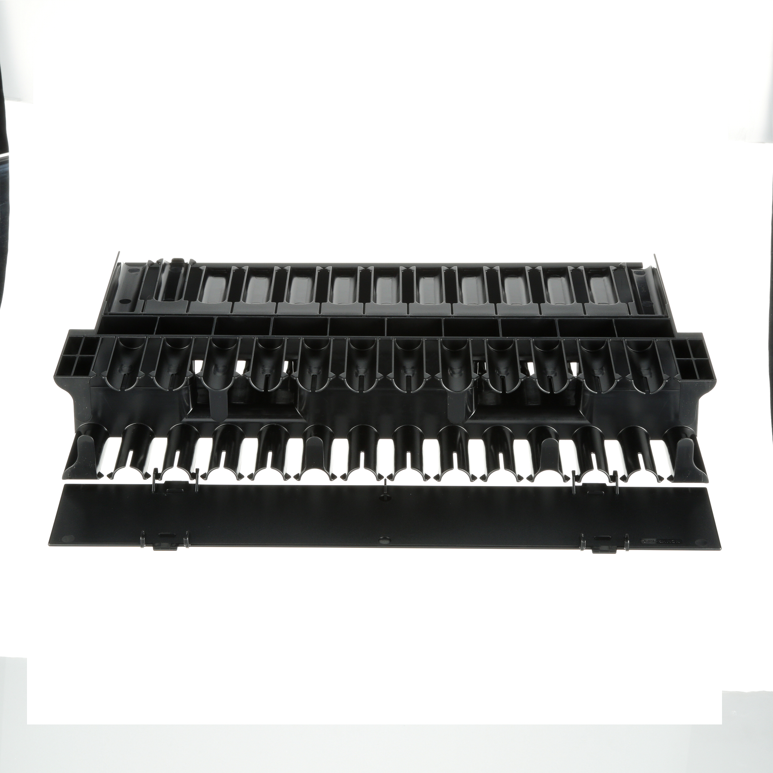 Horizontal Dual Sided Manager, 2RU, 9.7 in. Depth