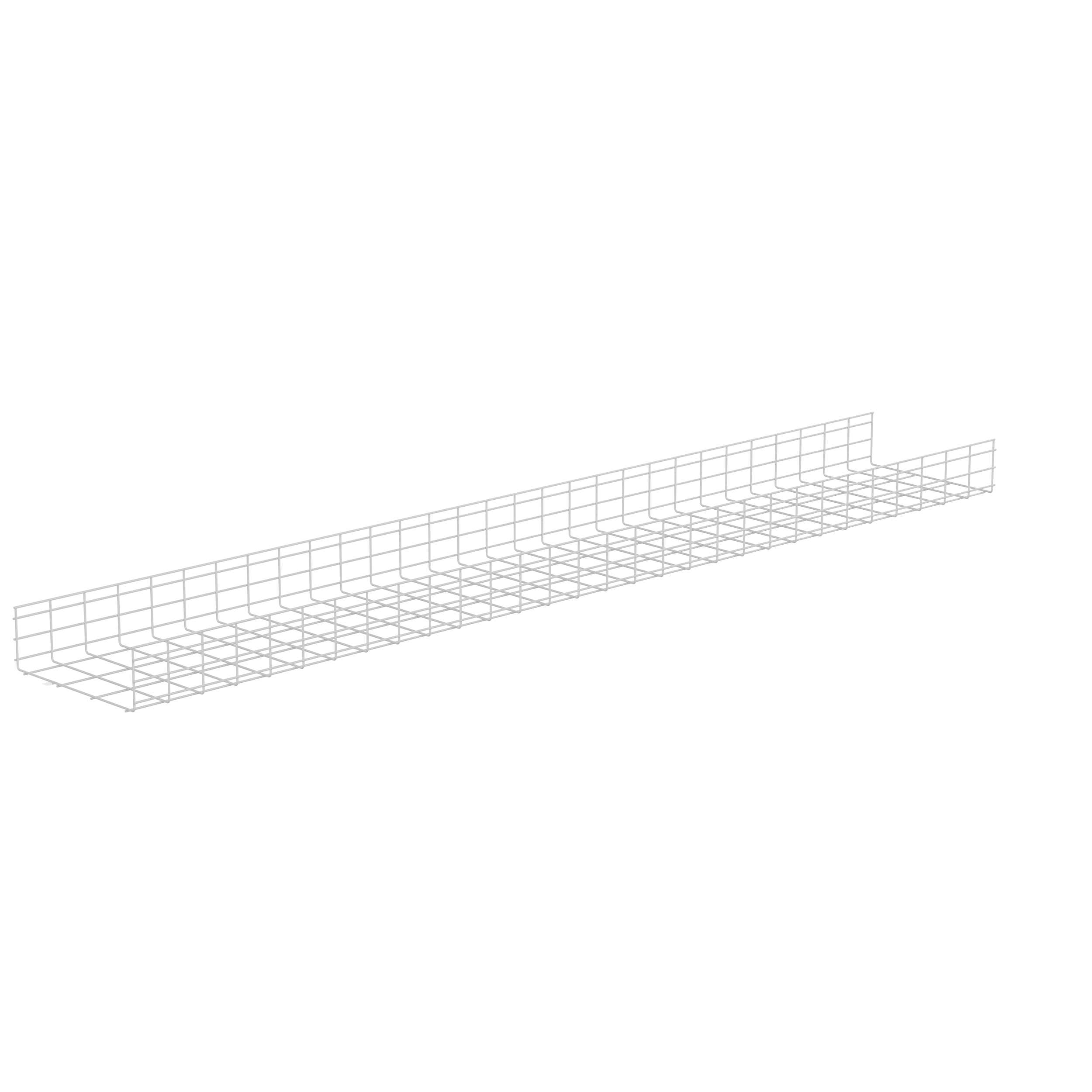 Kablo Sepeti 6" Yükseklik x 18" Genişlik, Beyaz Toz Kaplı