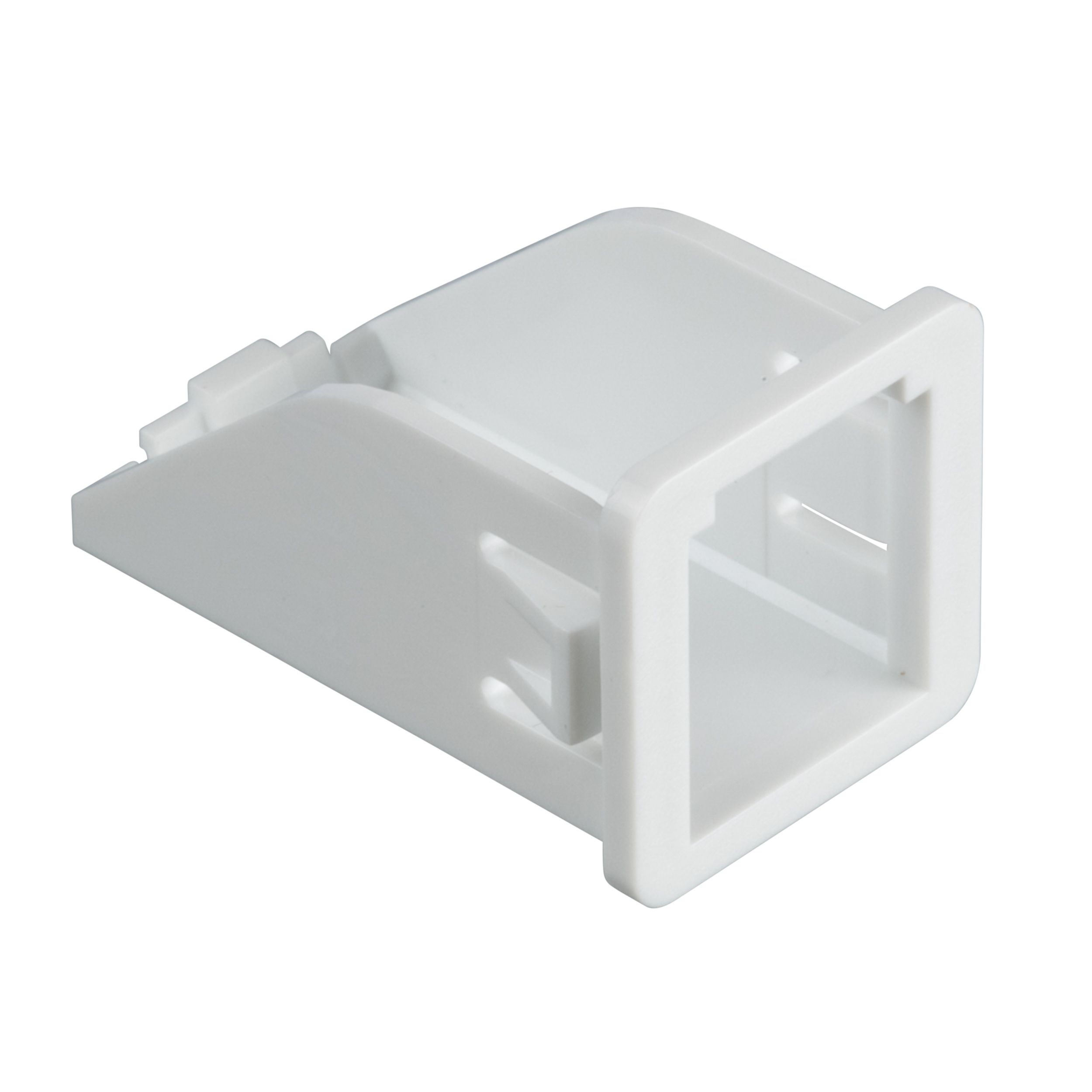 Adapter, Flat, 21mm x 21mm, 1 port, White