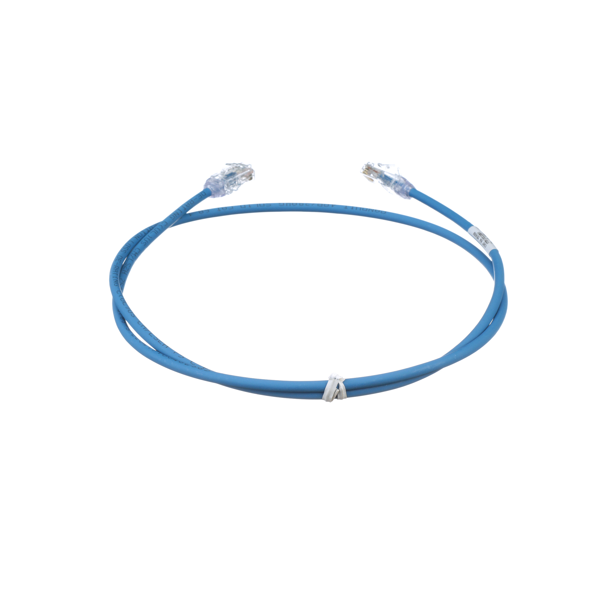 Cat 6A 28 AWG UTP Bakır Yama Kablosu, 1m, Mavi