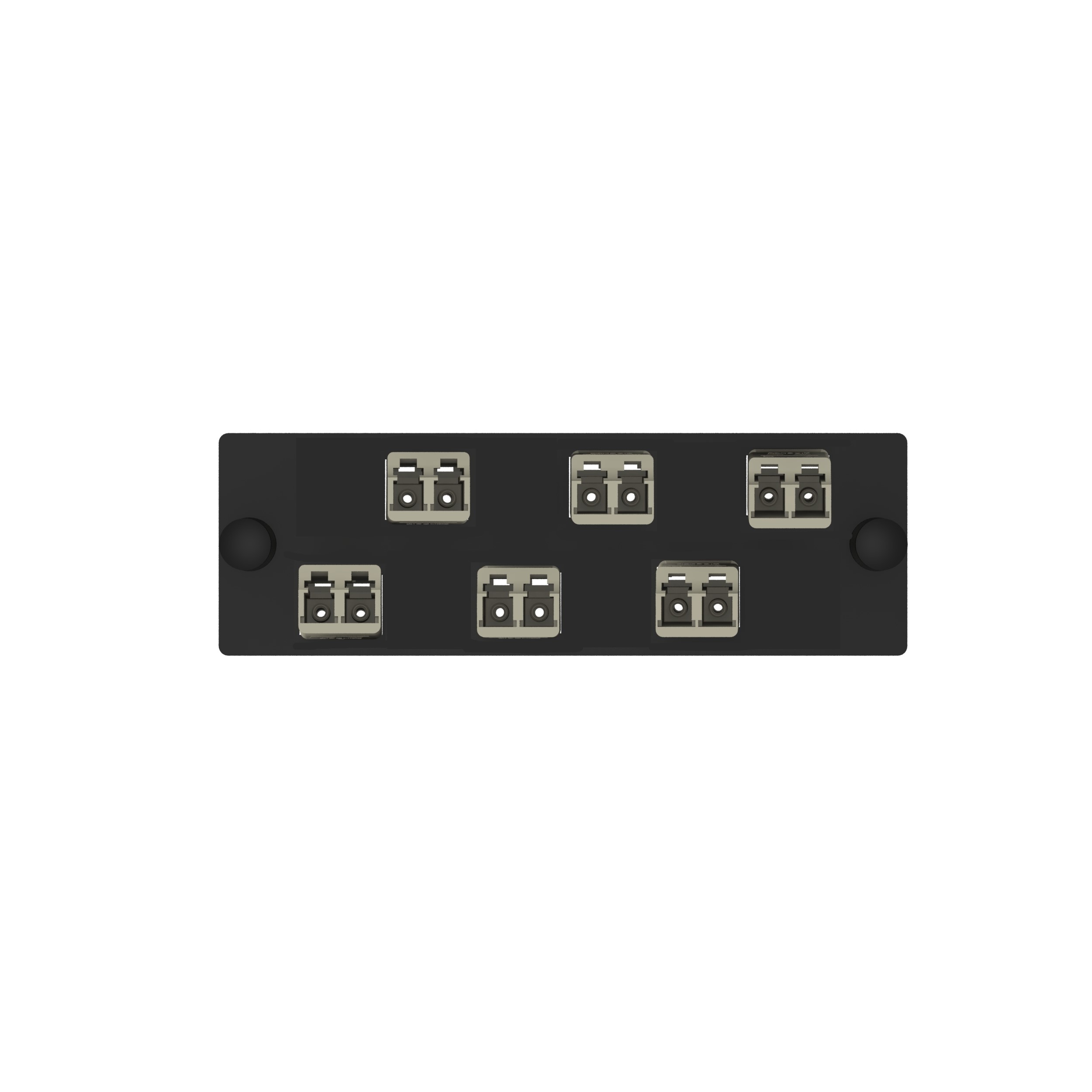 Opticom® Fiber Adaptör Paneli, OM1, 6 LC Çift Yönlü, Elektrik Fildişi