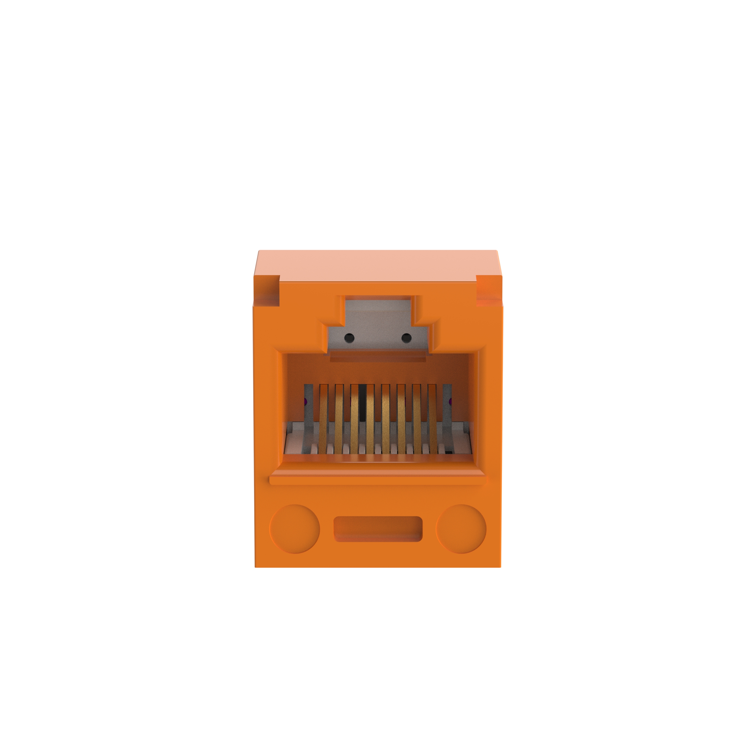 UTP RJ45 Cat 5e TP-Style Jack Module, Orange