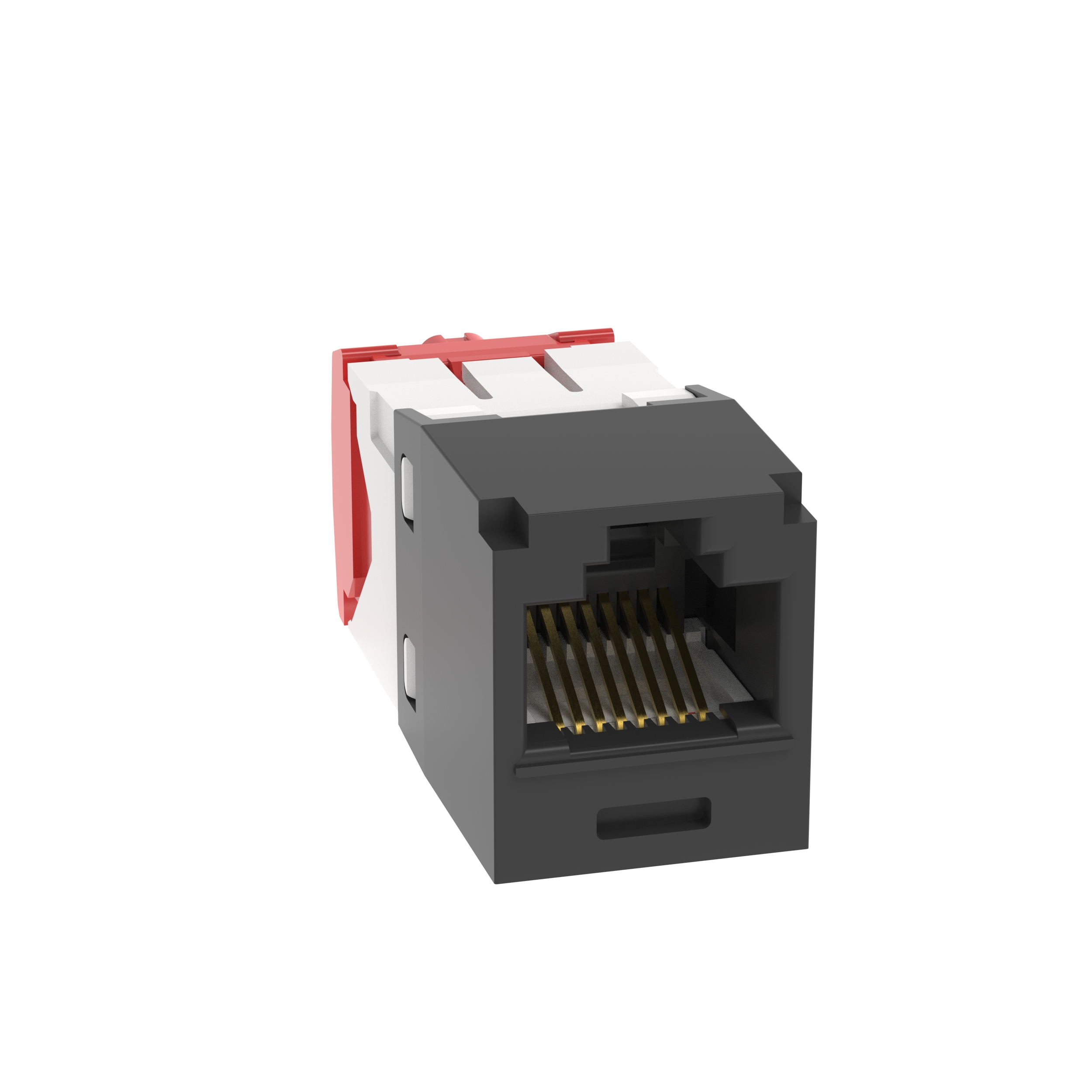 Mini-Com® UTP RJ45 Cat 5e TG Jack Modülü Korozyon Dayanımlı, Siyah