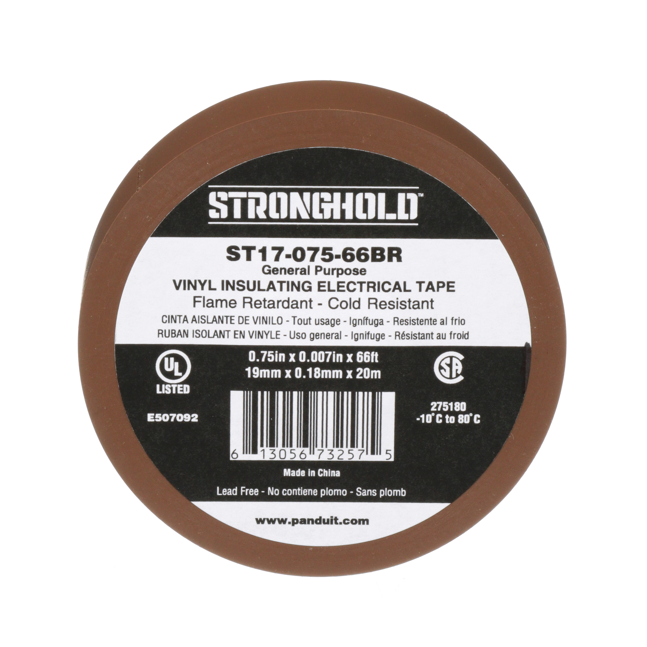 Elektrik Bandı, Kahverengi, PVC, Genel Amaçlı, 19.05mm, 0.18mm, 10'lu Paket