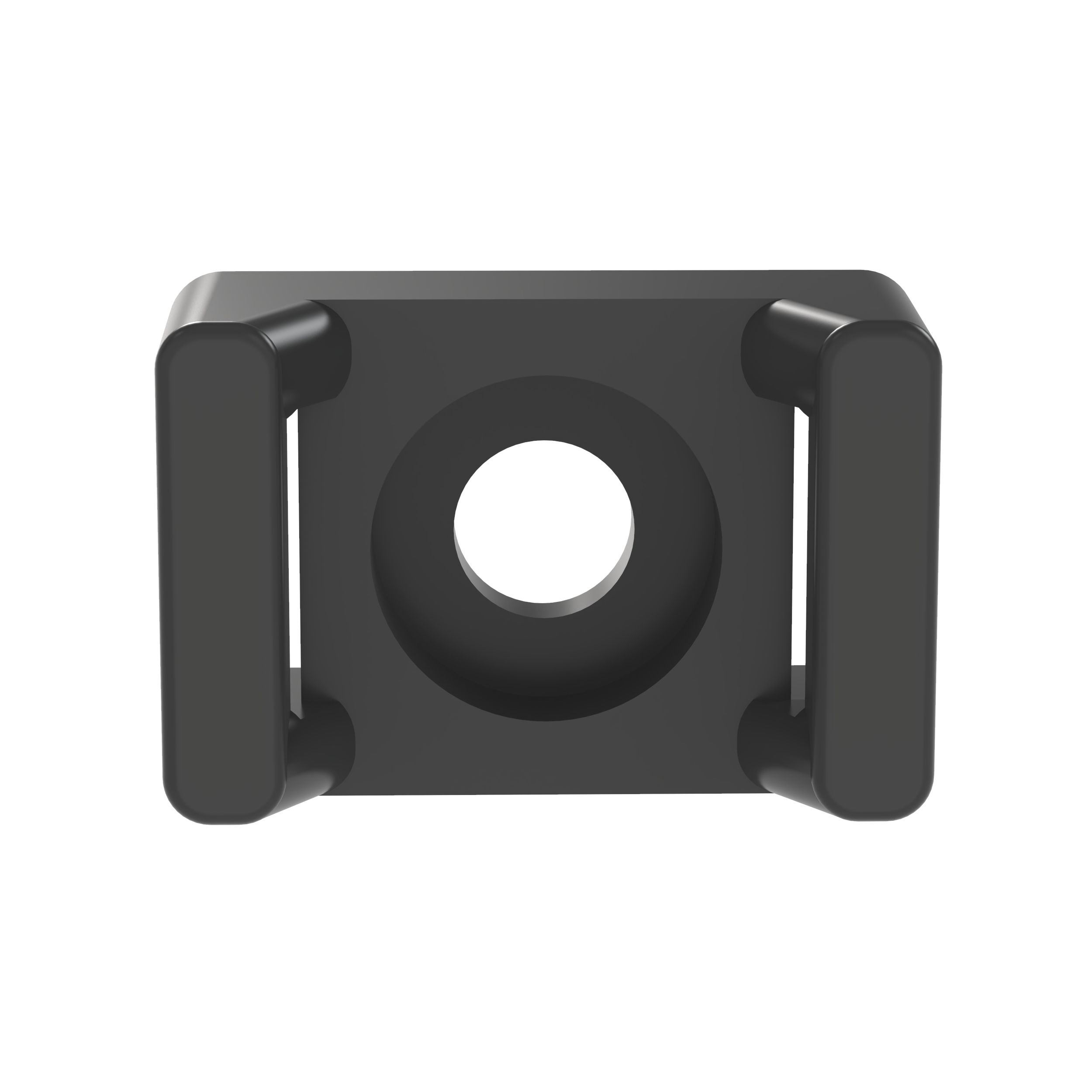 Embase berceau à visser Attache 4,8mm max. vis M4 PA 6.6 Noir UV Cdt.100