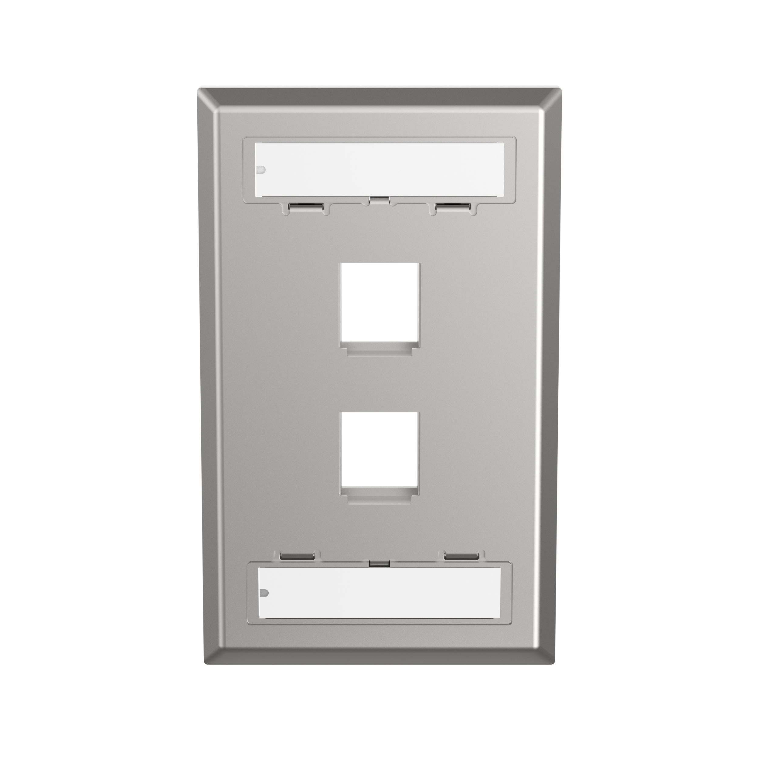 Keystone Faceplate, 2-Port, Stainless Steel