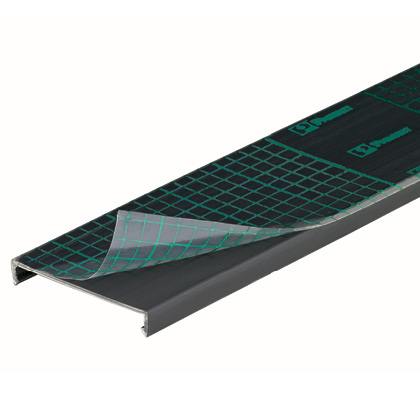 Couvercle de goulotte;film protec.;PVC noir;6 pieds(1,80m)x31,8mm;Cdt.6 pieds