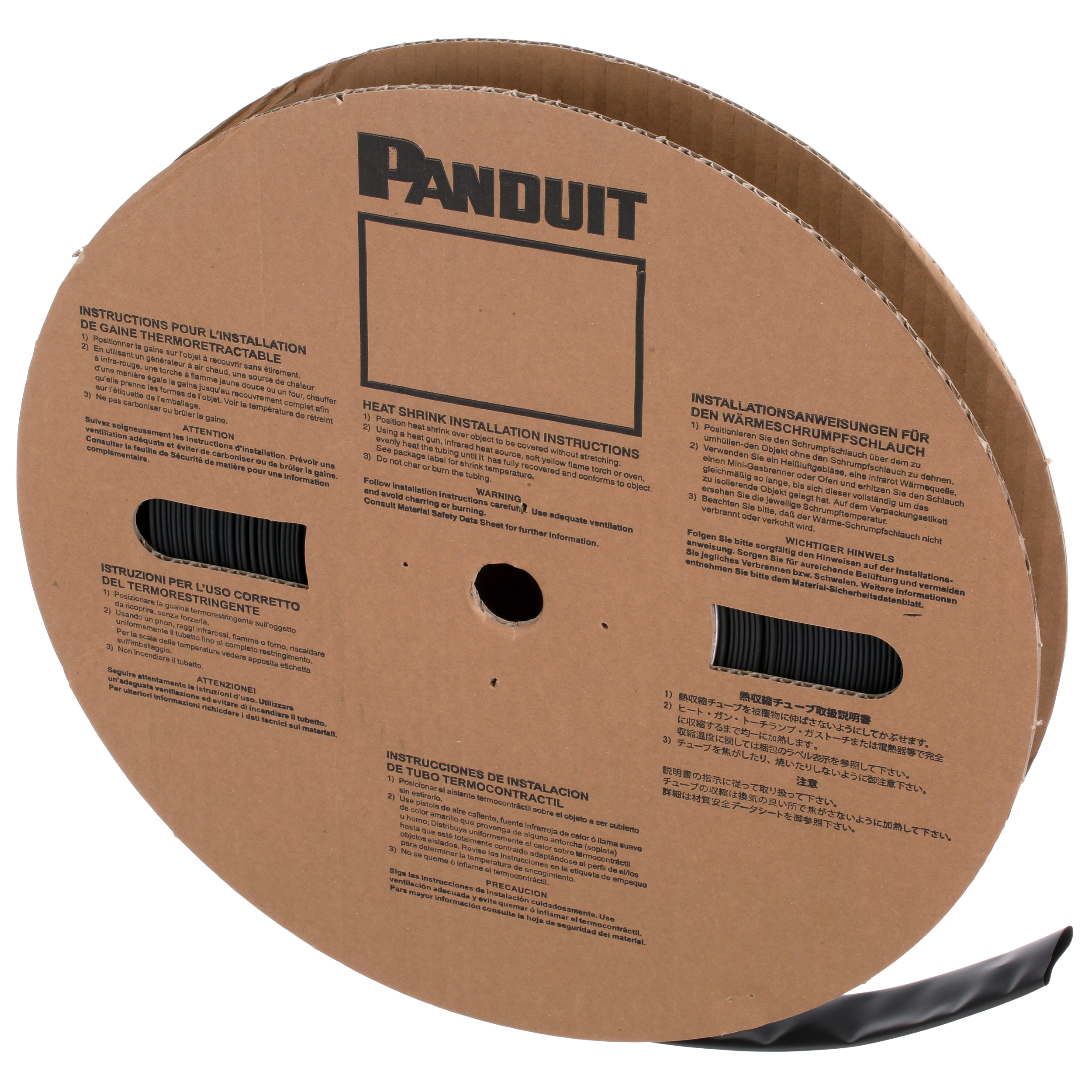 Roul. gaine thermo noire 2:1  dia. nom. 25,4mm-min. 12,7mm longueur 30,5m Cdt.1