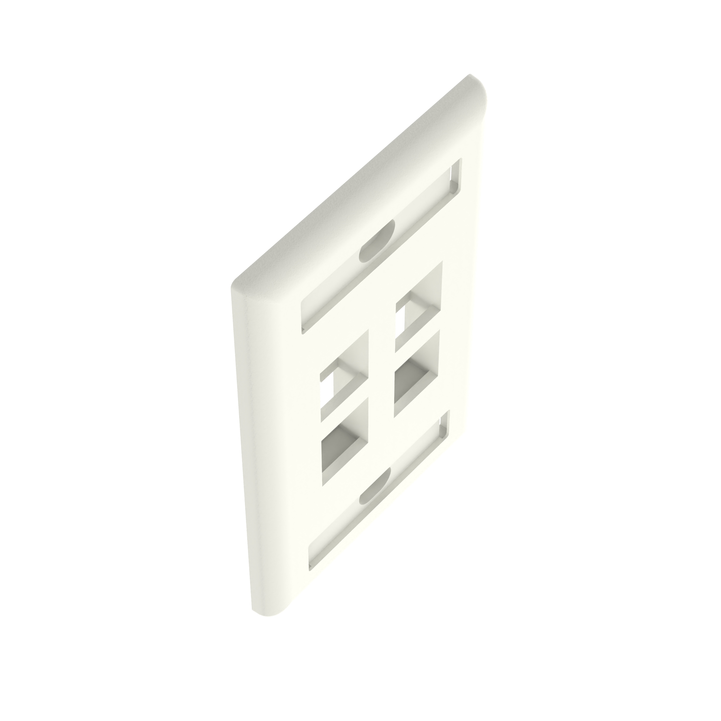 NetKey® Yüz Levhası, Etiket Yuvası, 4 Port, Açık Beyaz