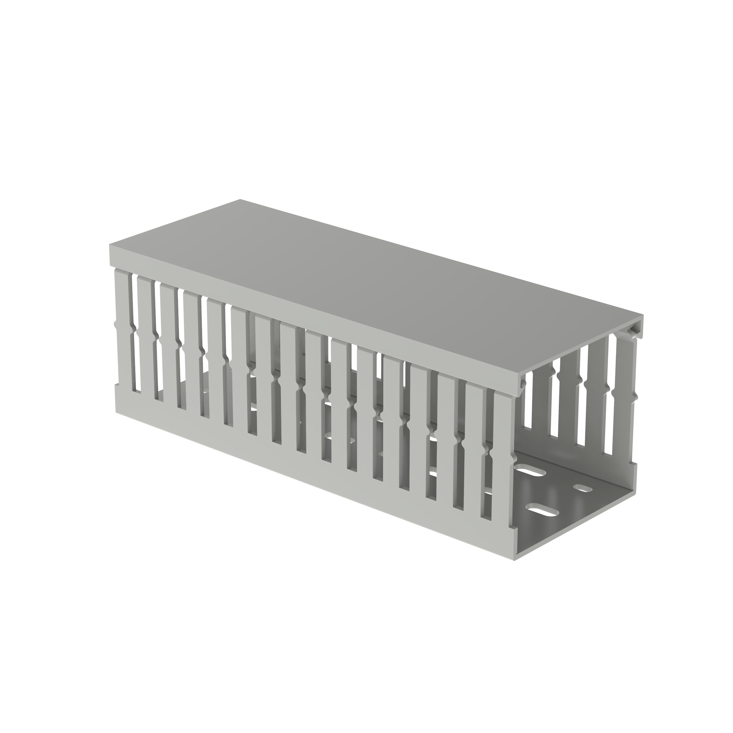 Dar Oluklu Kablo Kanalı, Gri, PVC, 74.7x48mm, 2'li Paket