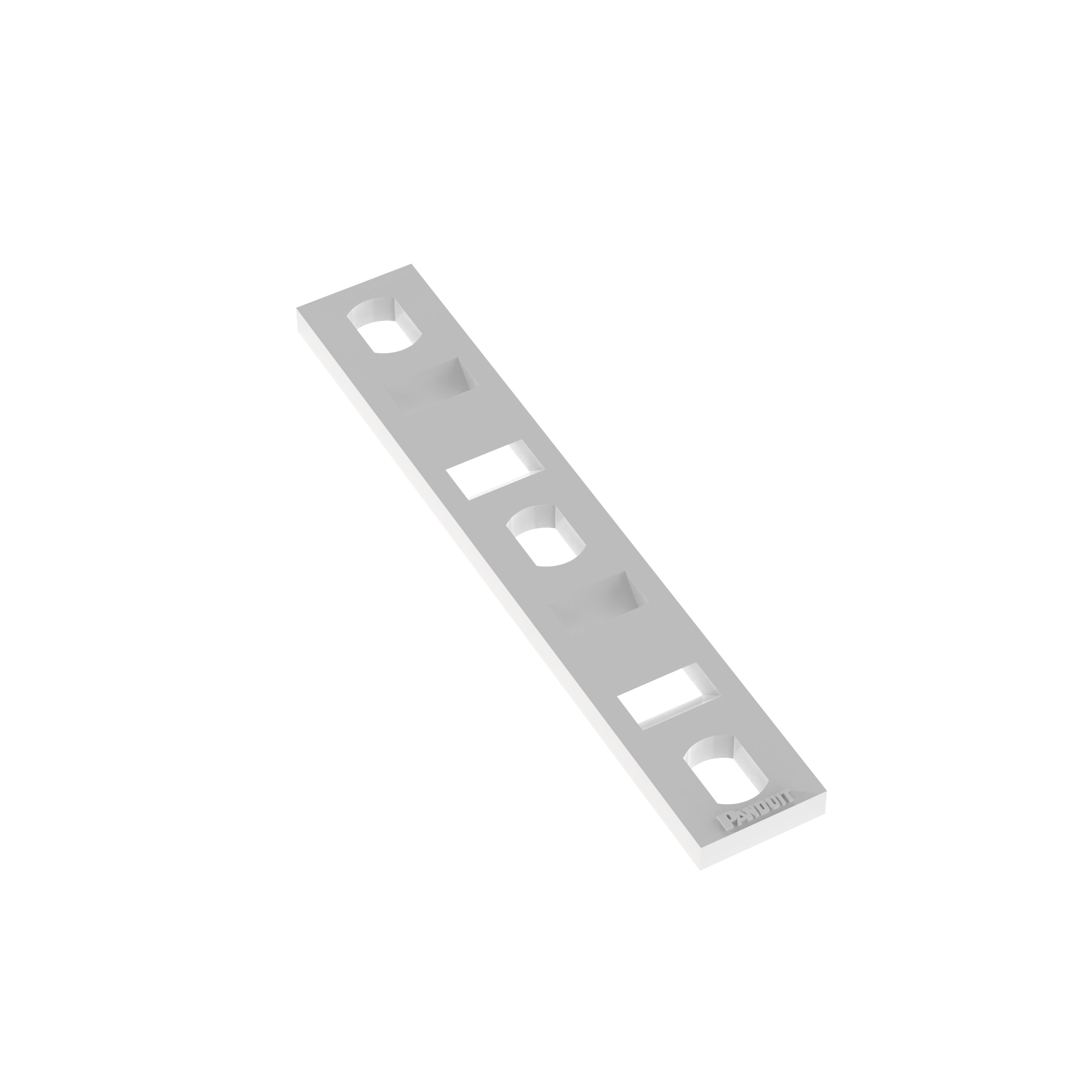 Bağ Plakası, Doğal, PA 6.6, 76.2x50.3mm, M5 Vida, 100'lü Paket