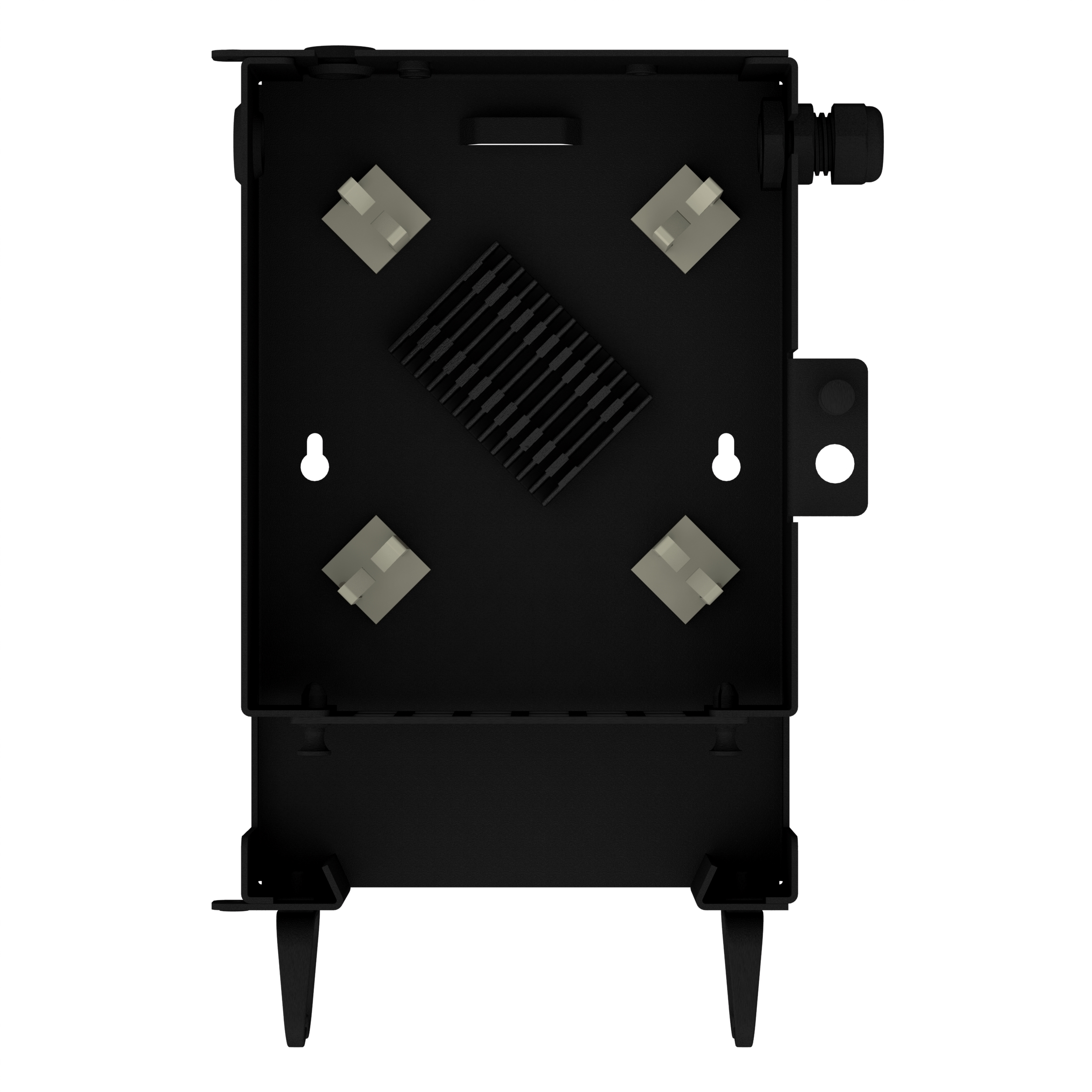 Opticom® Wall Mount Fiber Enclosure, Black, 1 FAP/Cassette Slot