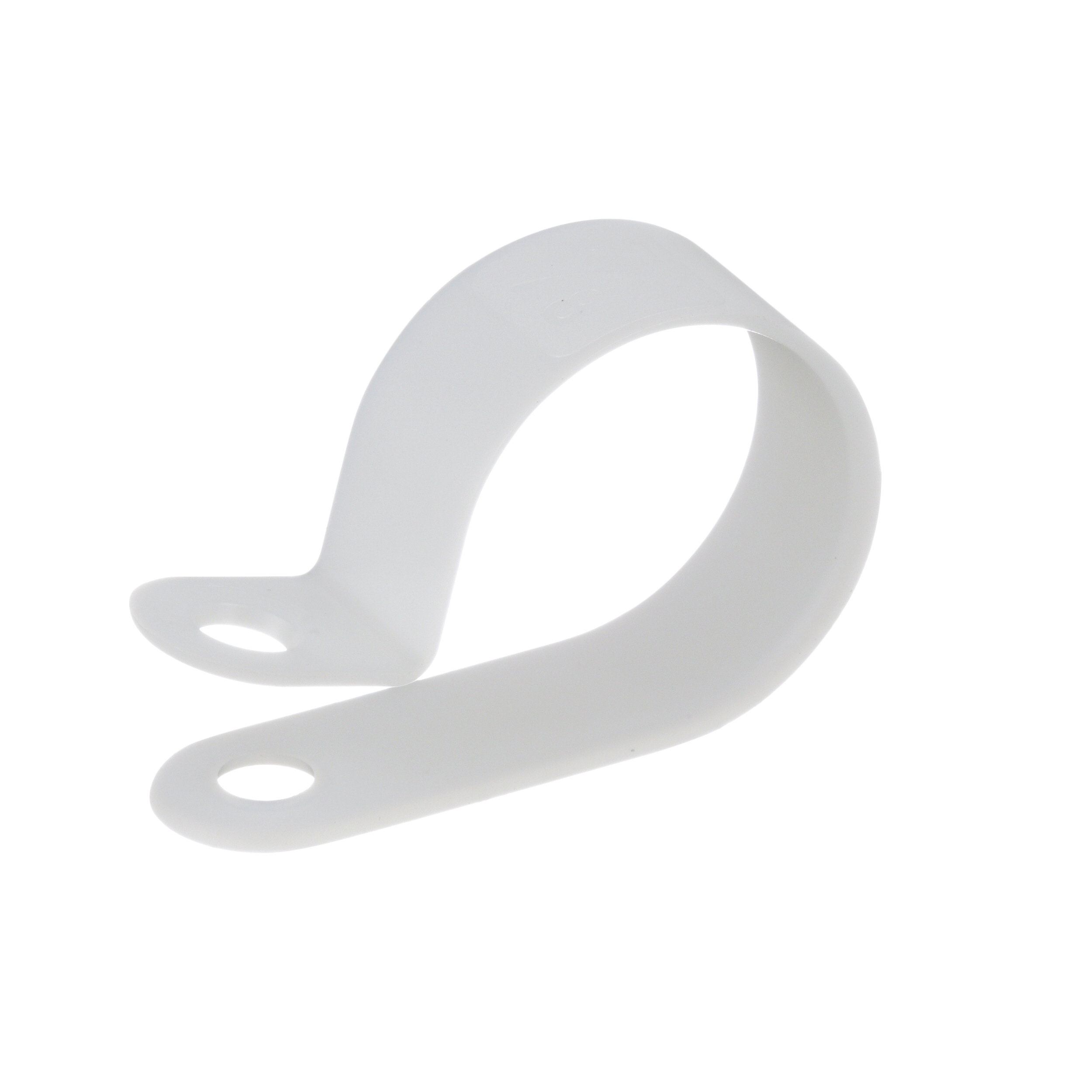 Fixed Dia Clamp, .69" (17.5mm) Bundle, #10 Screw (M5), WH,PK100