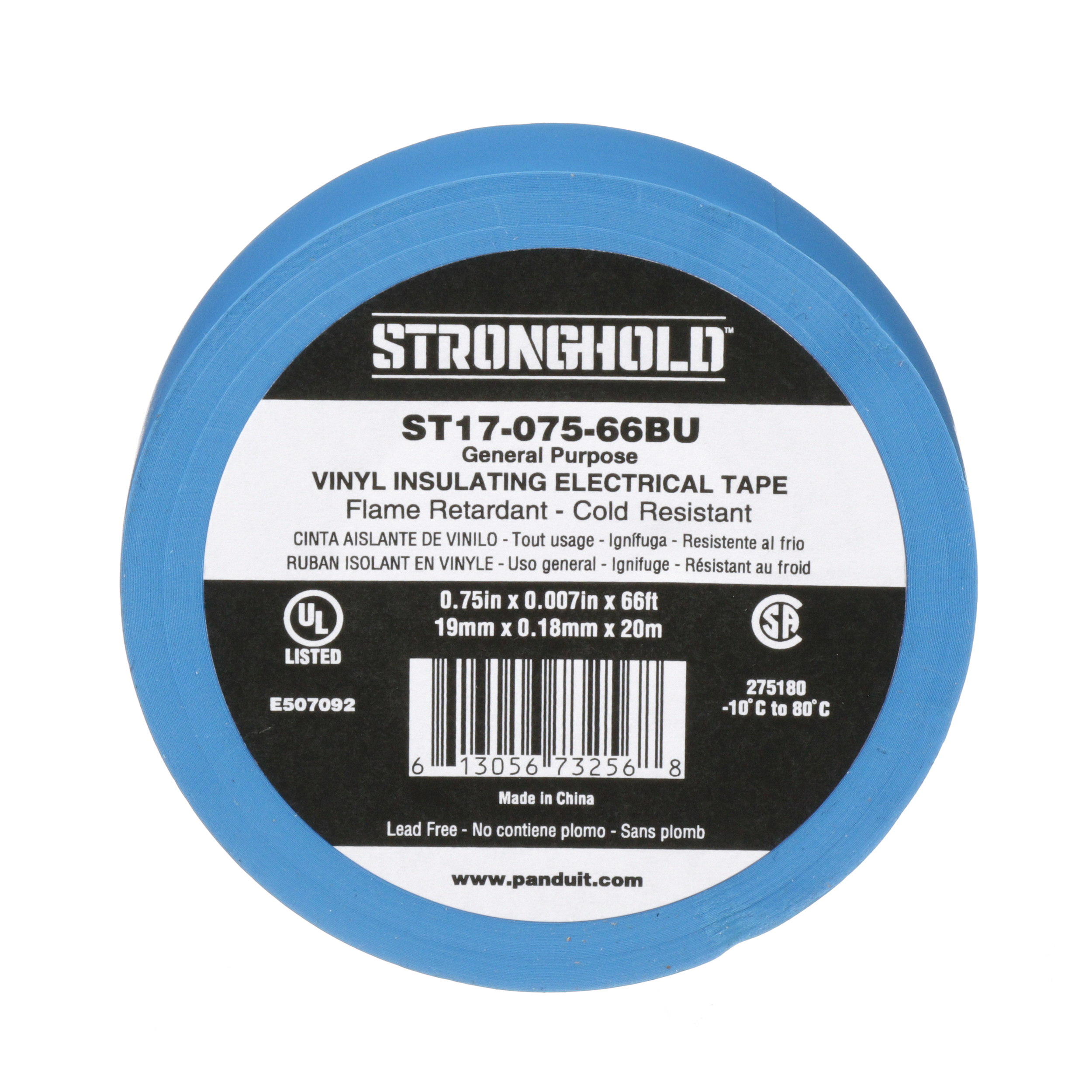 Elektrik Bandı, Mavi, PVC, Genel Amaçlı, 19.05mm, 0.18mm, 10'lu Paket