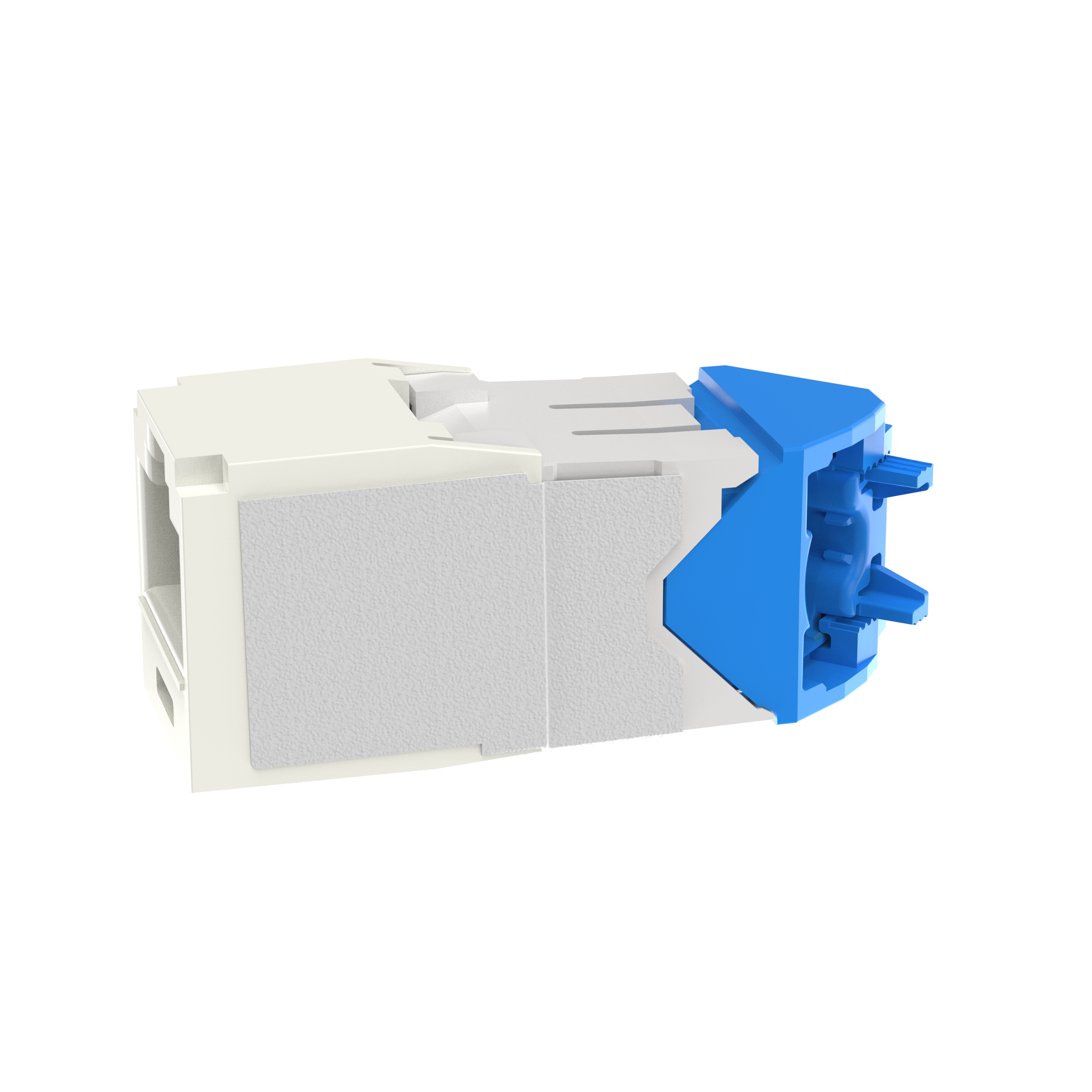 Twisted Pair RJ45 Cat 6A Sol/Sağ Transformatörlü Jak Modülü, Krem Rengi