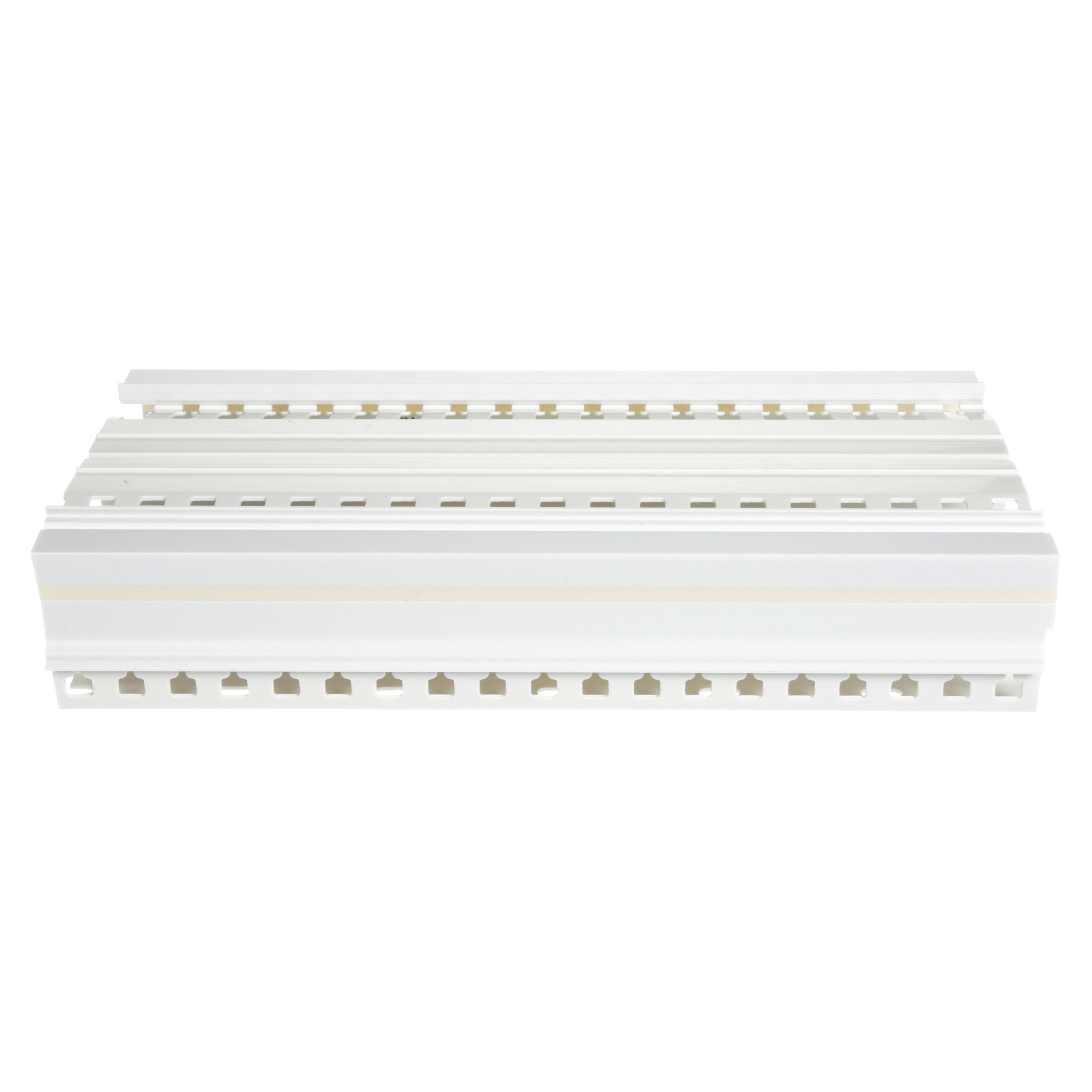 DIN Rail Duct, White, PVC, 53.8x1800x158mm
