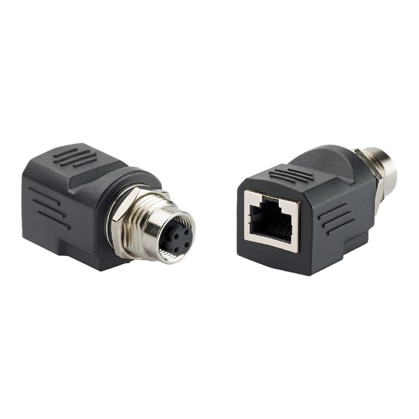 IndustrialNet™ Female M12 D-Code to Female RJ45 Coupler Adapter
