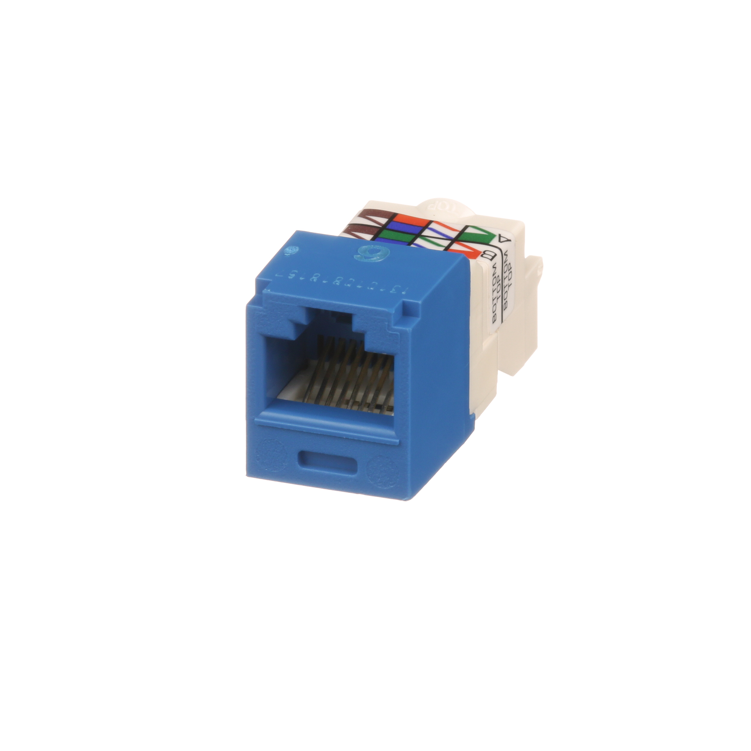 UTP RJ45 Cat 6 TP-Style Jack Module, Blue