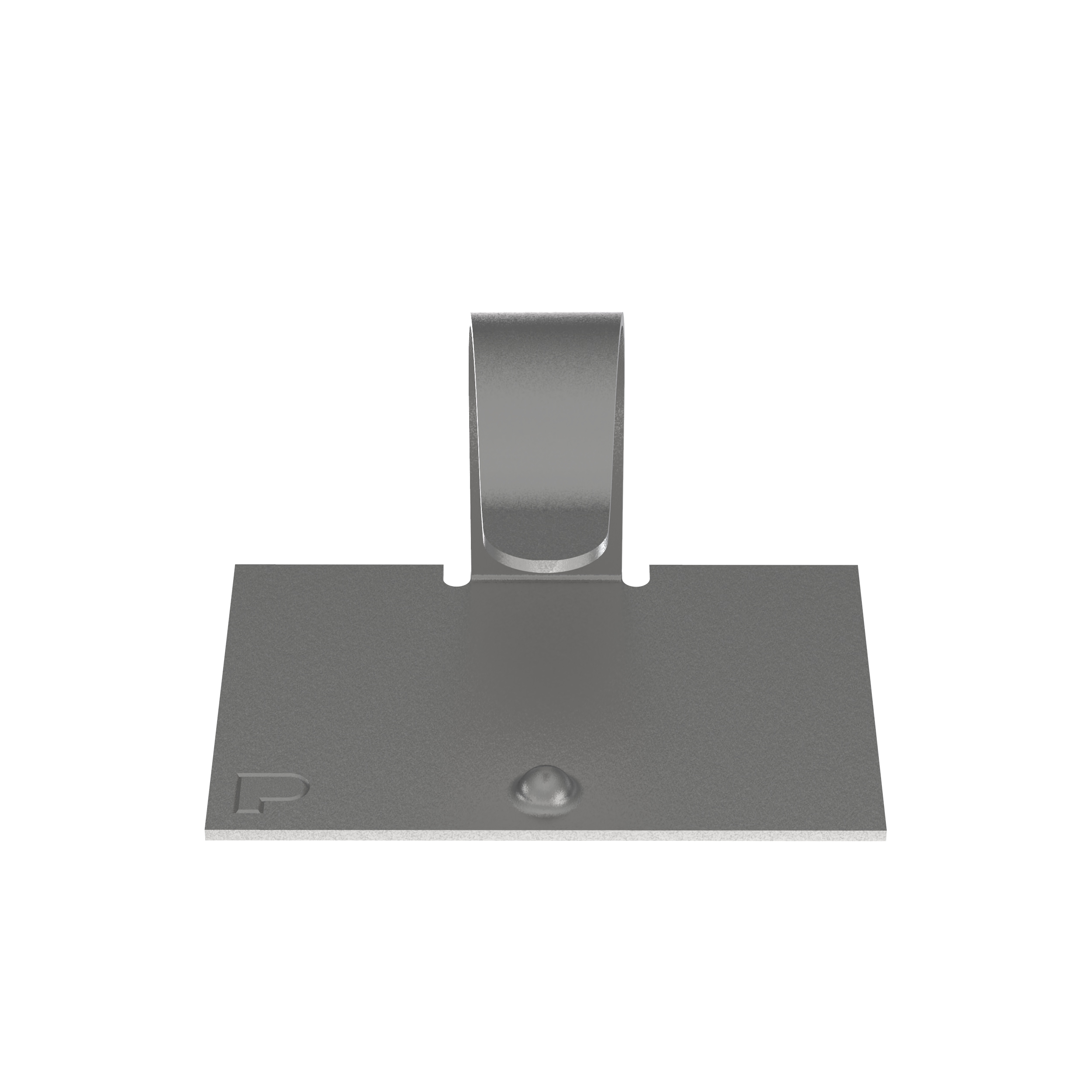 Cord Clip, Silver, Steel, Rubber Adh., 19.6x13.7mm, PK500