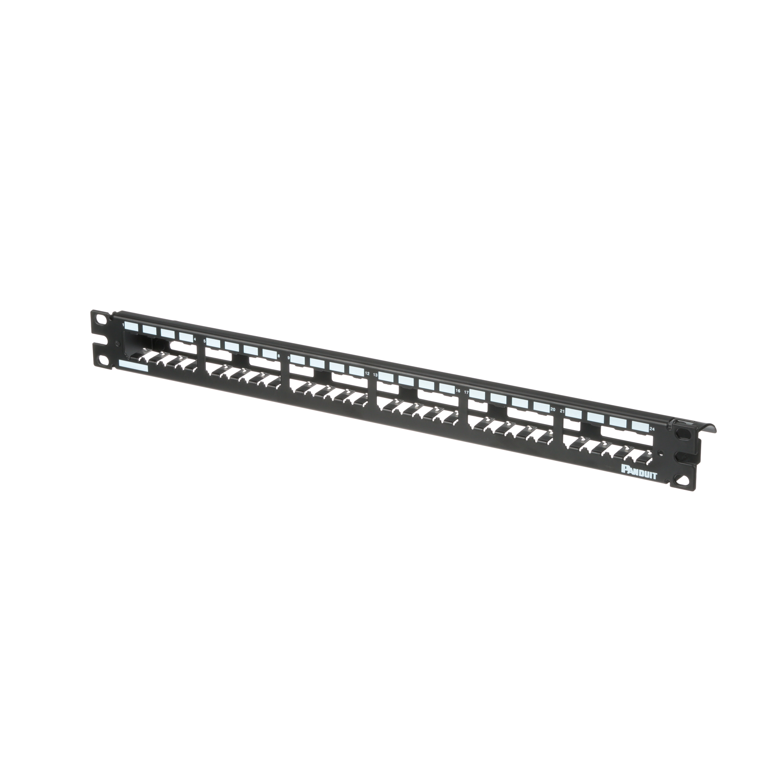 Mini-Com® Tam Metal Patch Panel, 24 port, 1 RU, BL