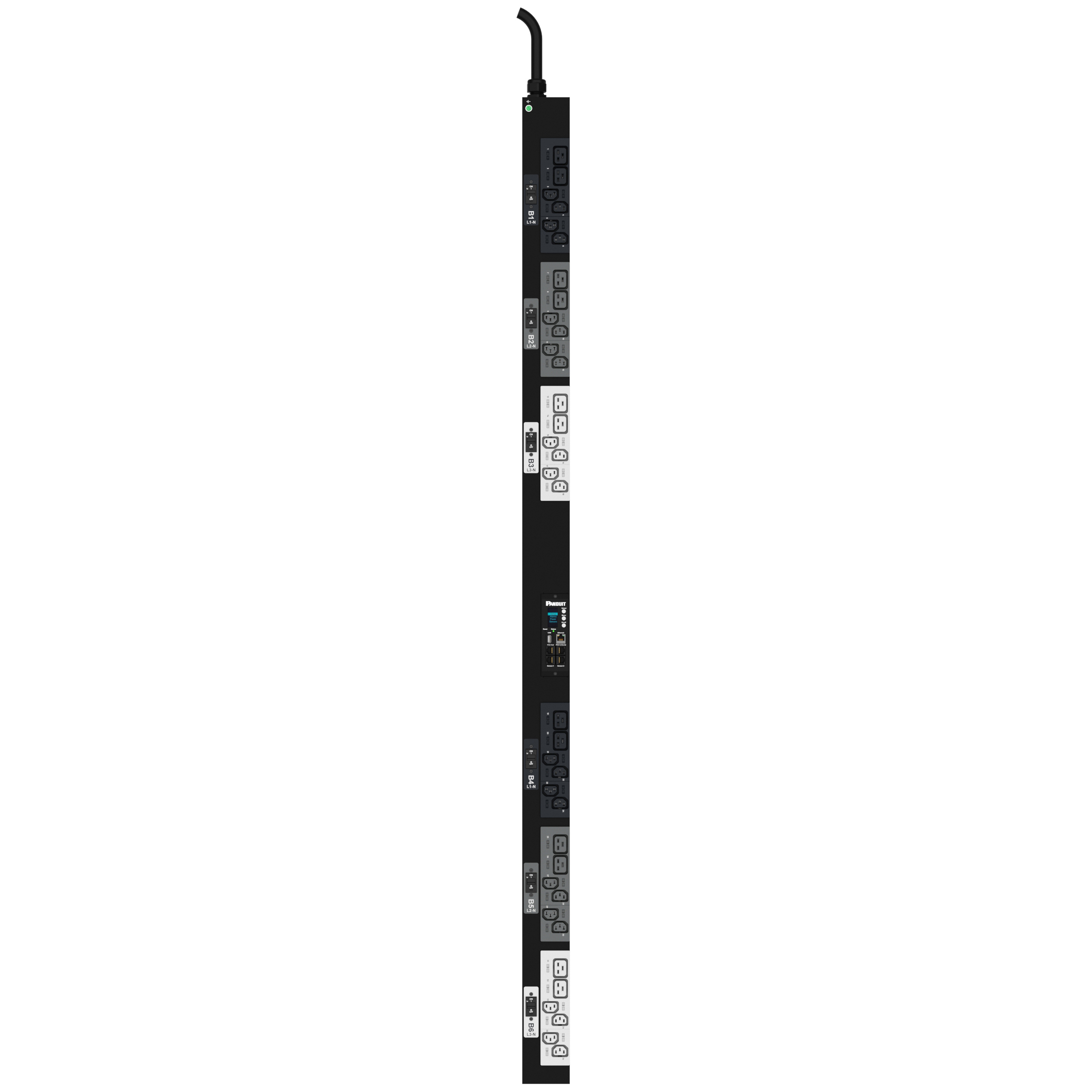 MPO Güç Dağıtım Birimi, 32AMP, 400V, (24)C13, (12)C19, IEC 60309 3P+N+E 6h 32A (IP44)