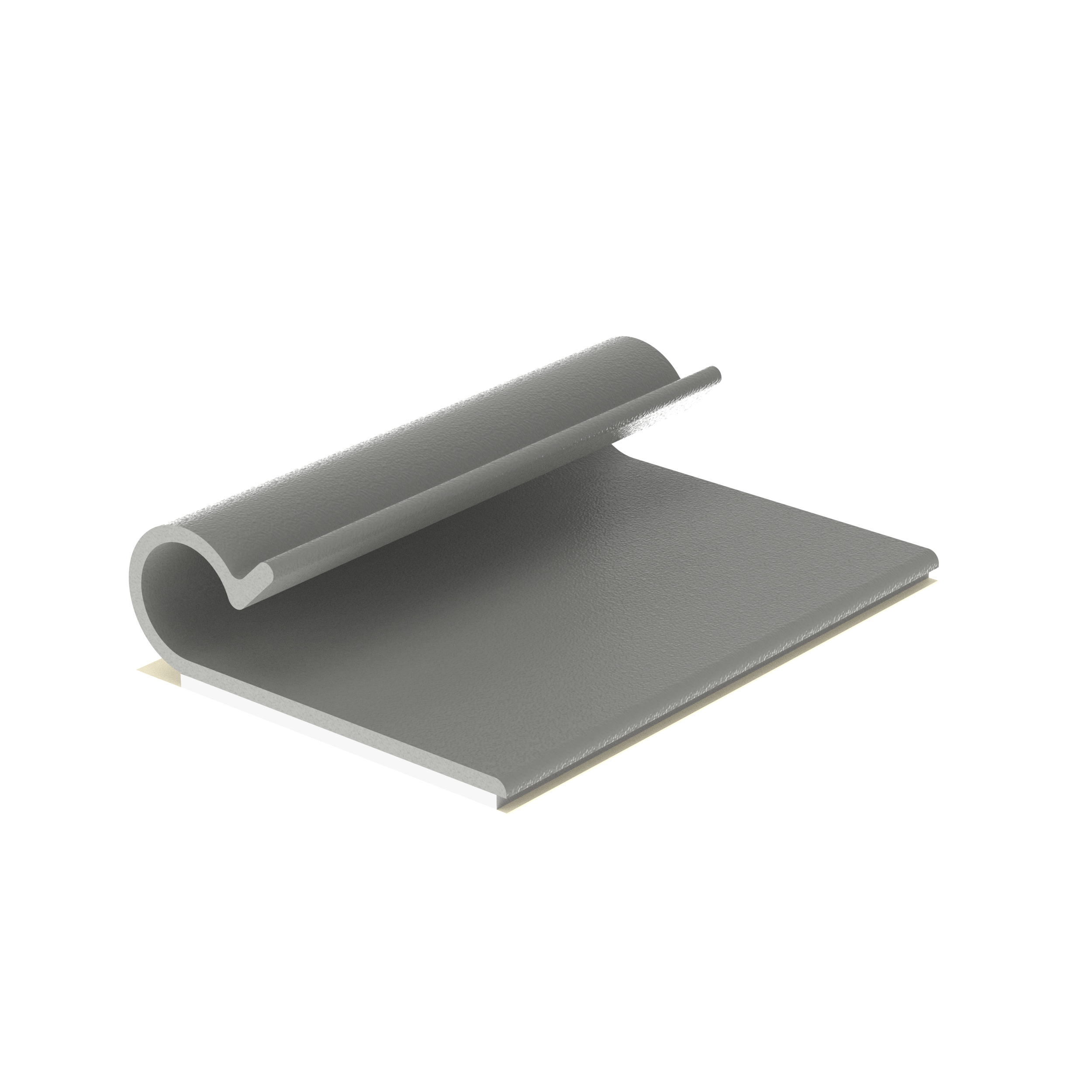 Kablo Klipsi, Açık Gri, PVC, Kauçuk Yapışkanlı, 44.5x31mm, 100'lü Paket