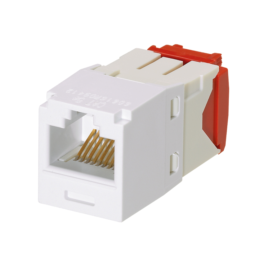 UTP RJ45 Cat 5e TG Jack Module, White, 24 Pack