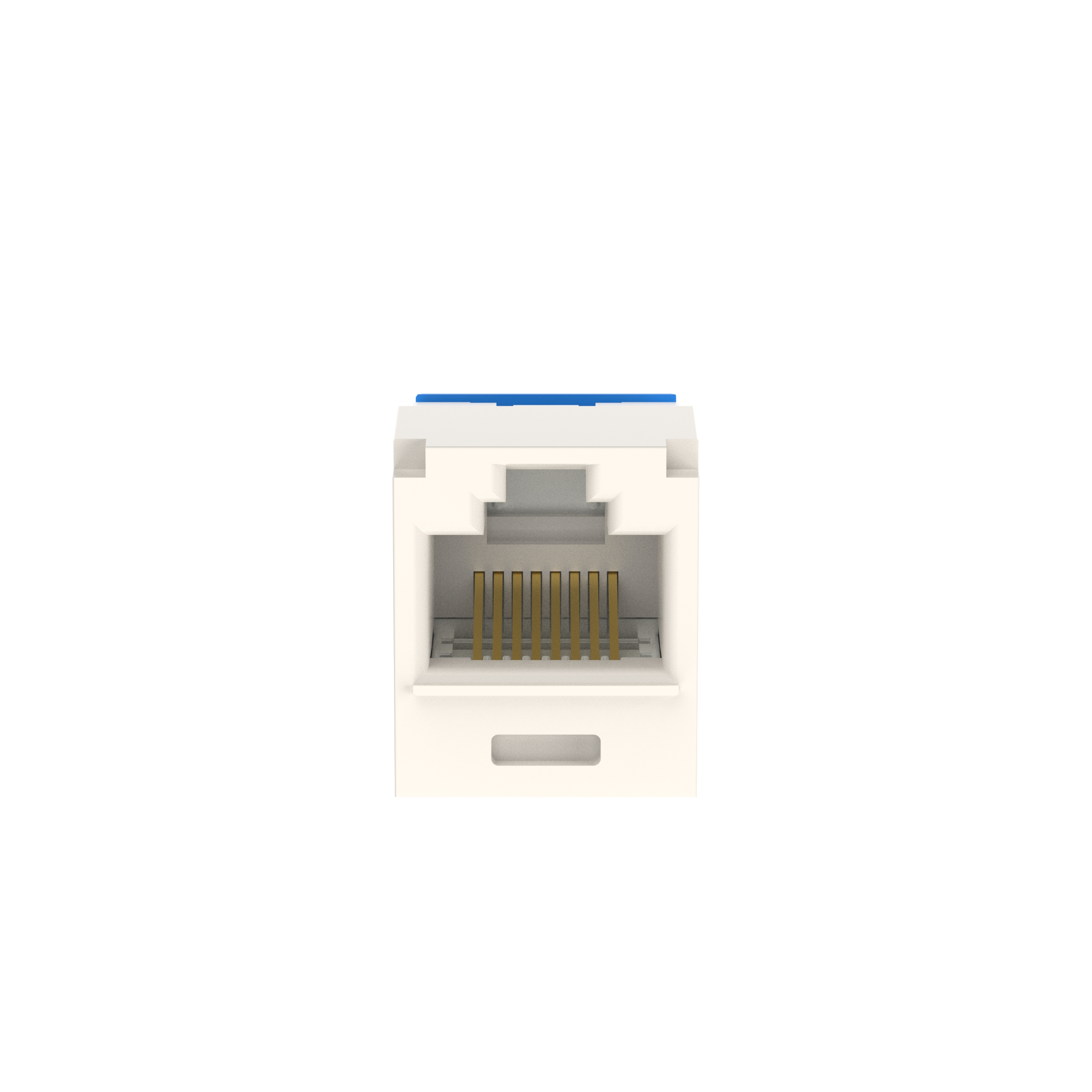 Twisted Pair RJ45 Cat 6A Yukarı/Aşağı TG Jak Modülü, Beyaz