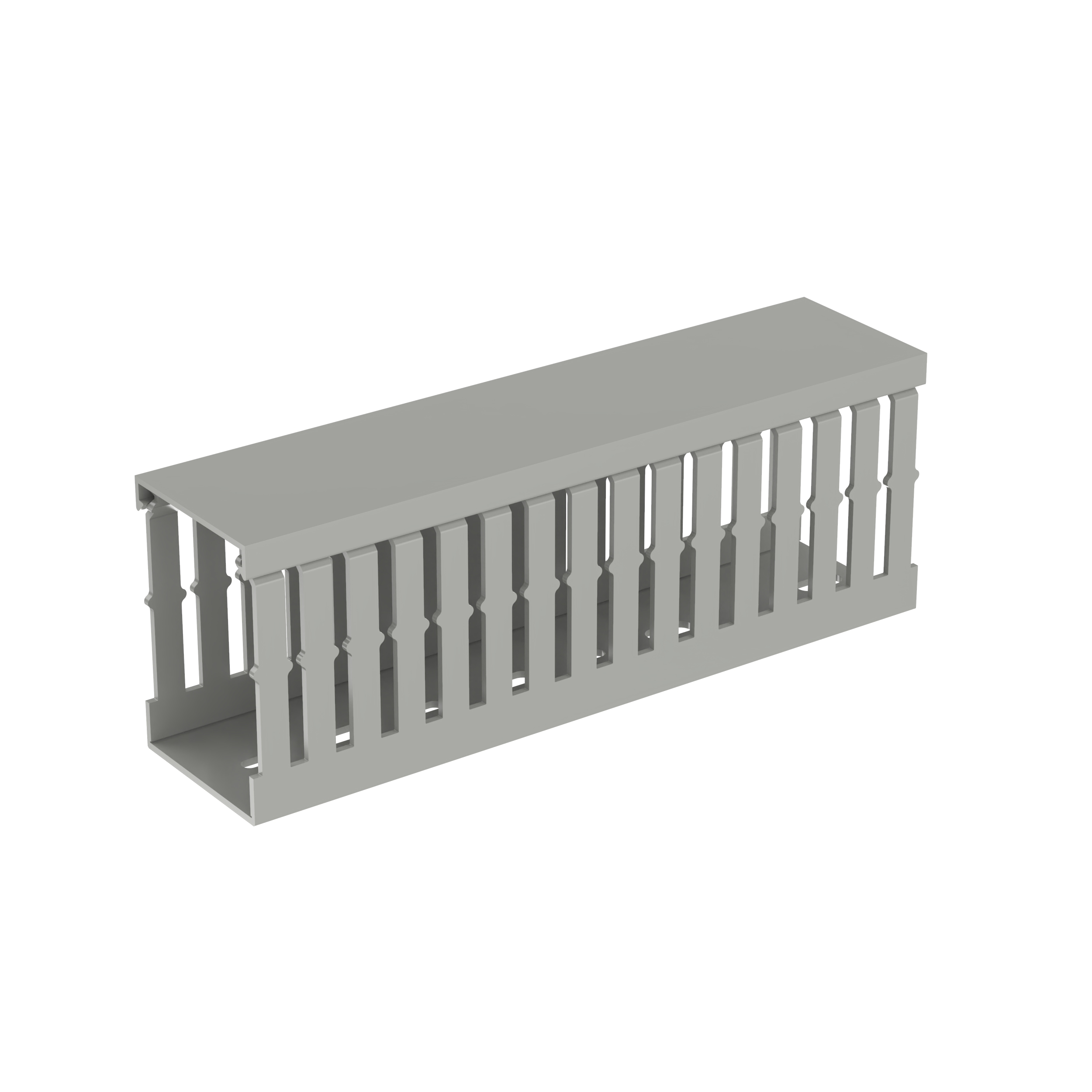 Dar Oluklu Kablo Kanalı, Gri, PVC, 49.5x72.4mm, 2'li Paket