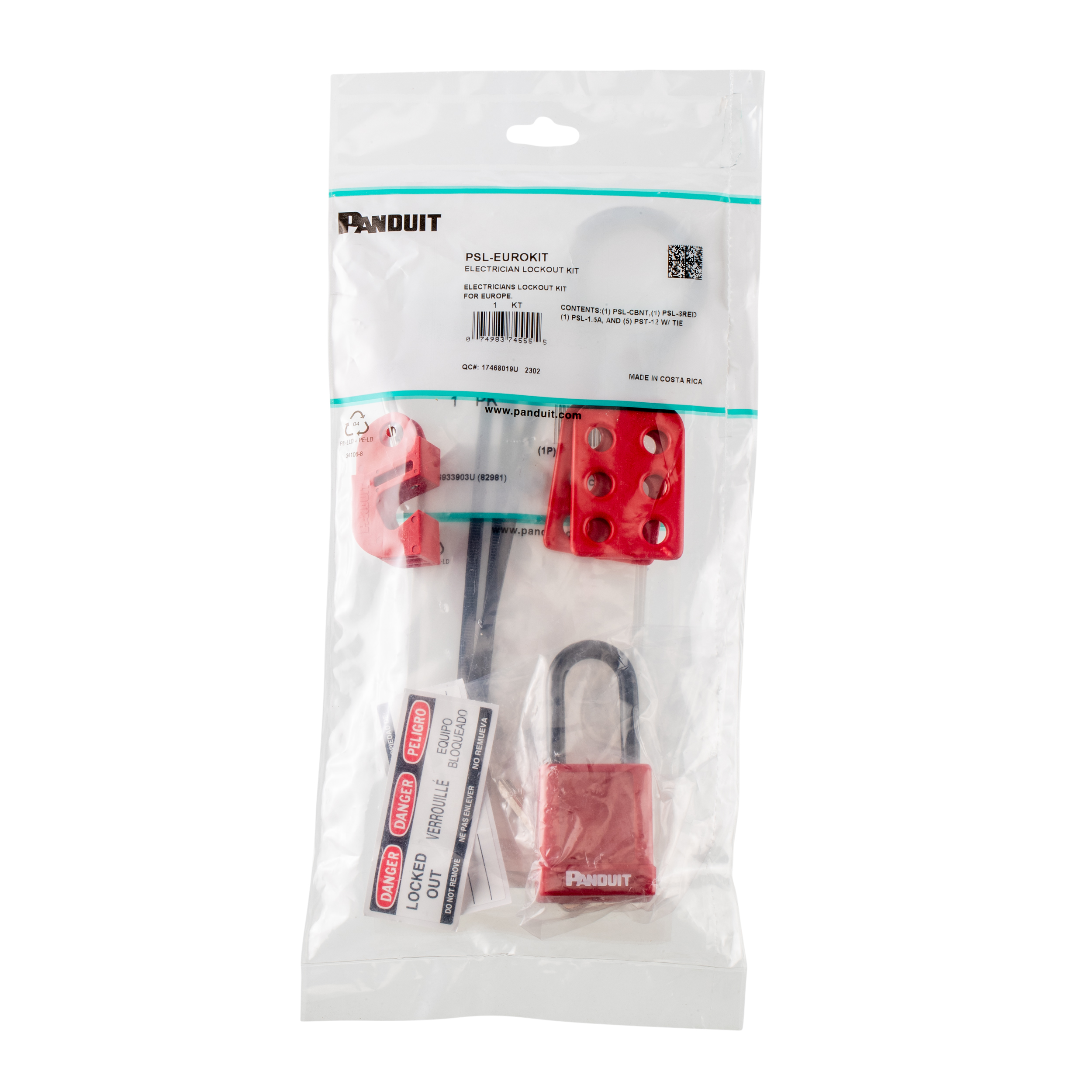 European Electrician Lockout Kit, 1 Kit,PK1
