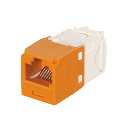UTP RJ45 Cat 6 Keyed TG Jack Module, Orange