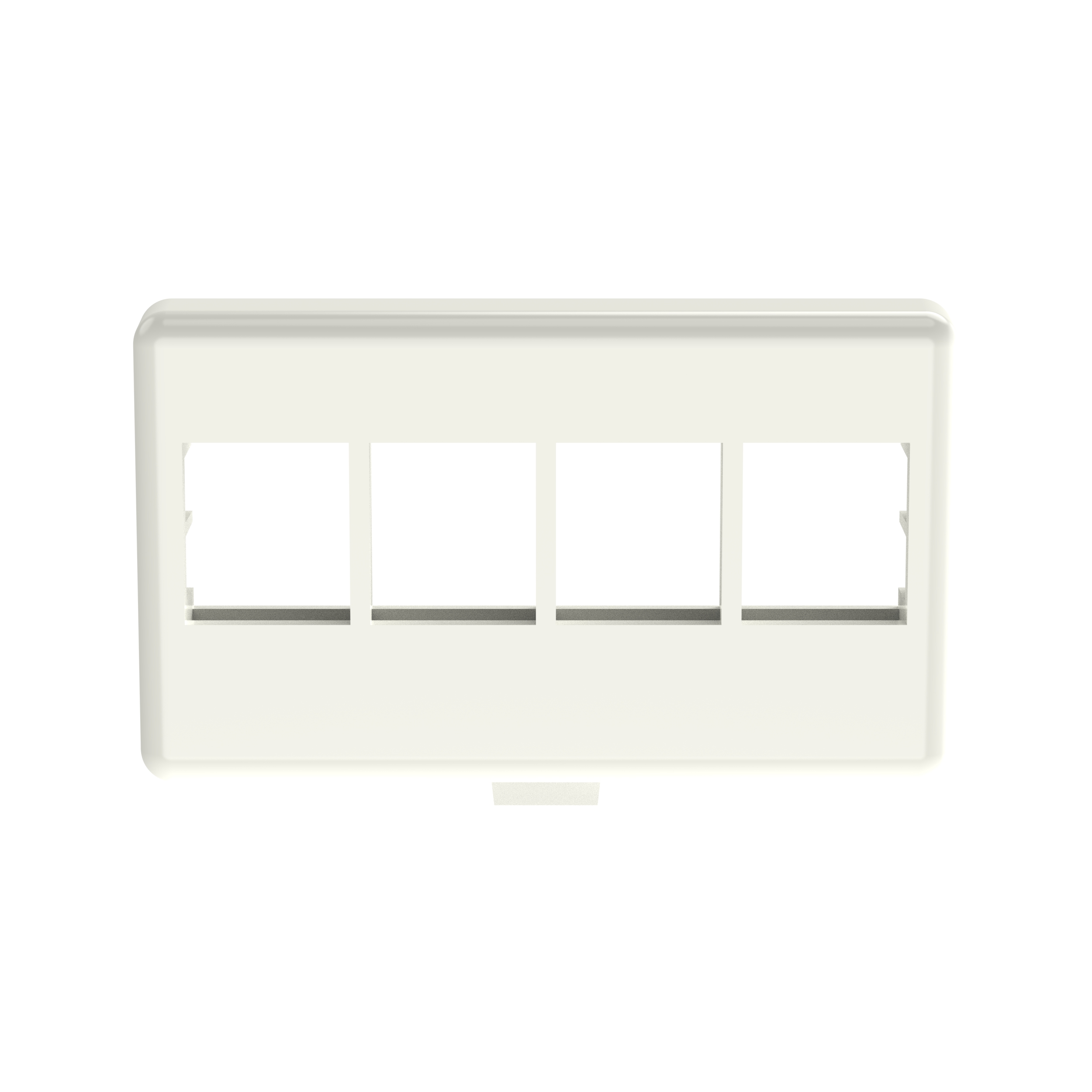 Keystone Furniture Faceplate, 4-Port, International White