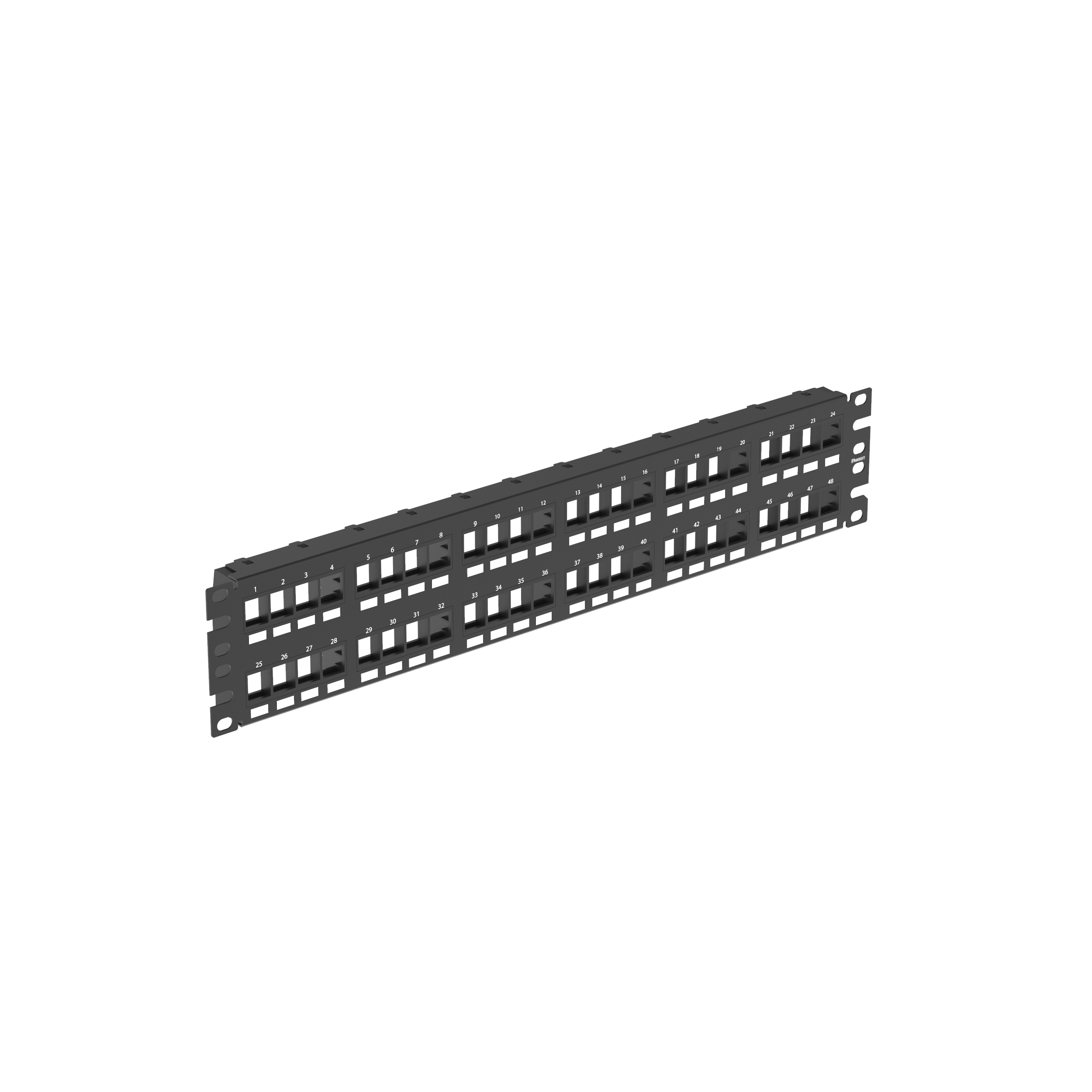 NetKey® Çıkış Paneli, 48 Port, 2 RU, BL