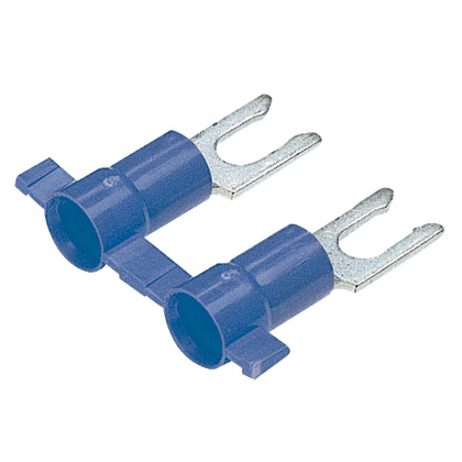 Çatal Terminal, Mavi, Vinil, 4.8mm Somun, 1.5-2.5mm² Kablo