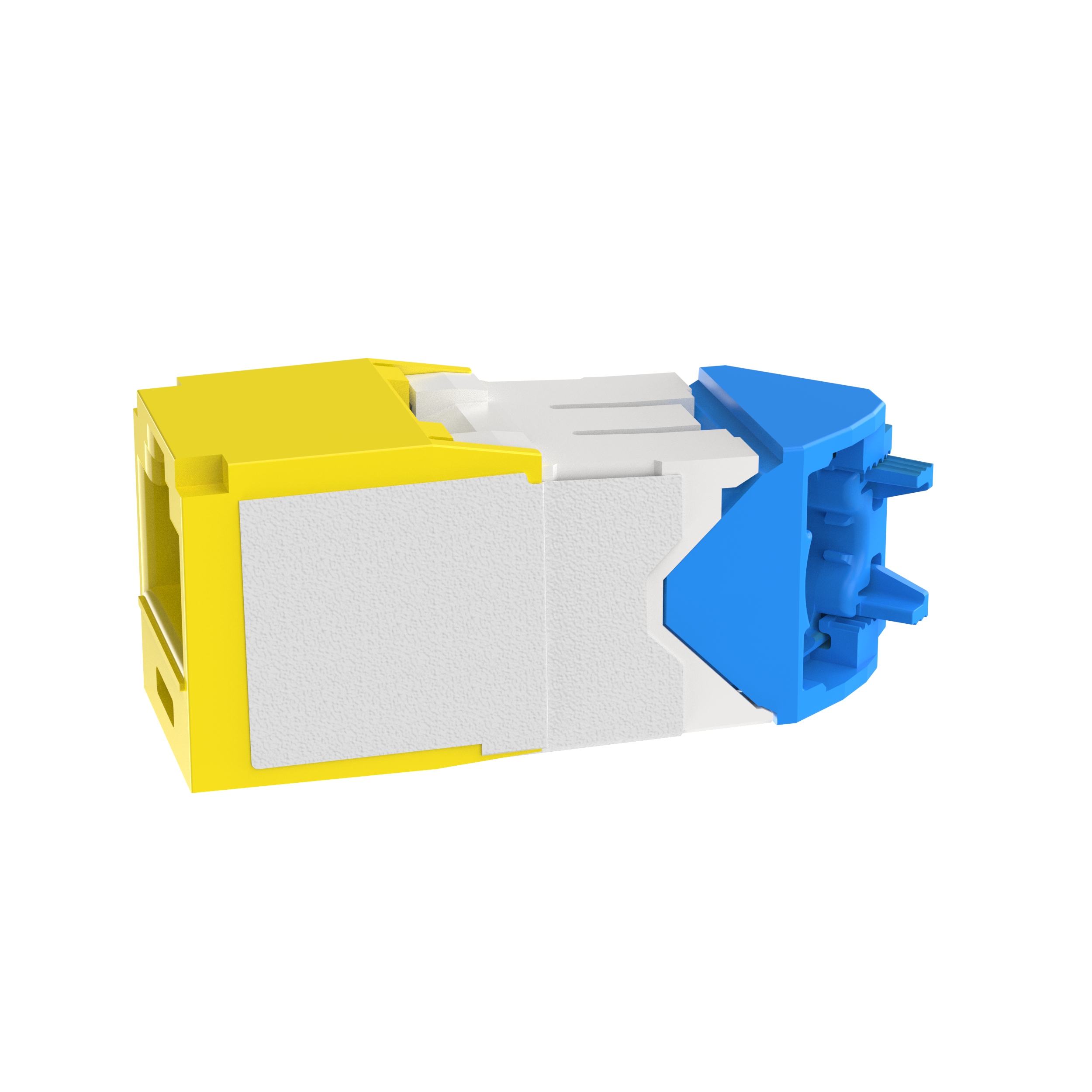 Twisted Pair RJ45 Cat 6A Sol/Sağ Çevirme Jack Modülü, Sarı