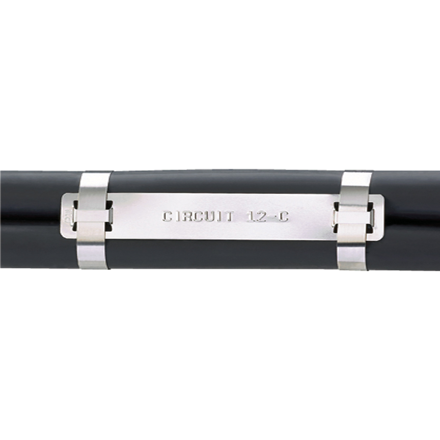 Marker Plate and Tag,304 SS,Silver,88.9x9.7mm,PK1000