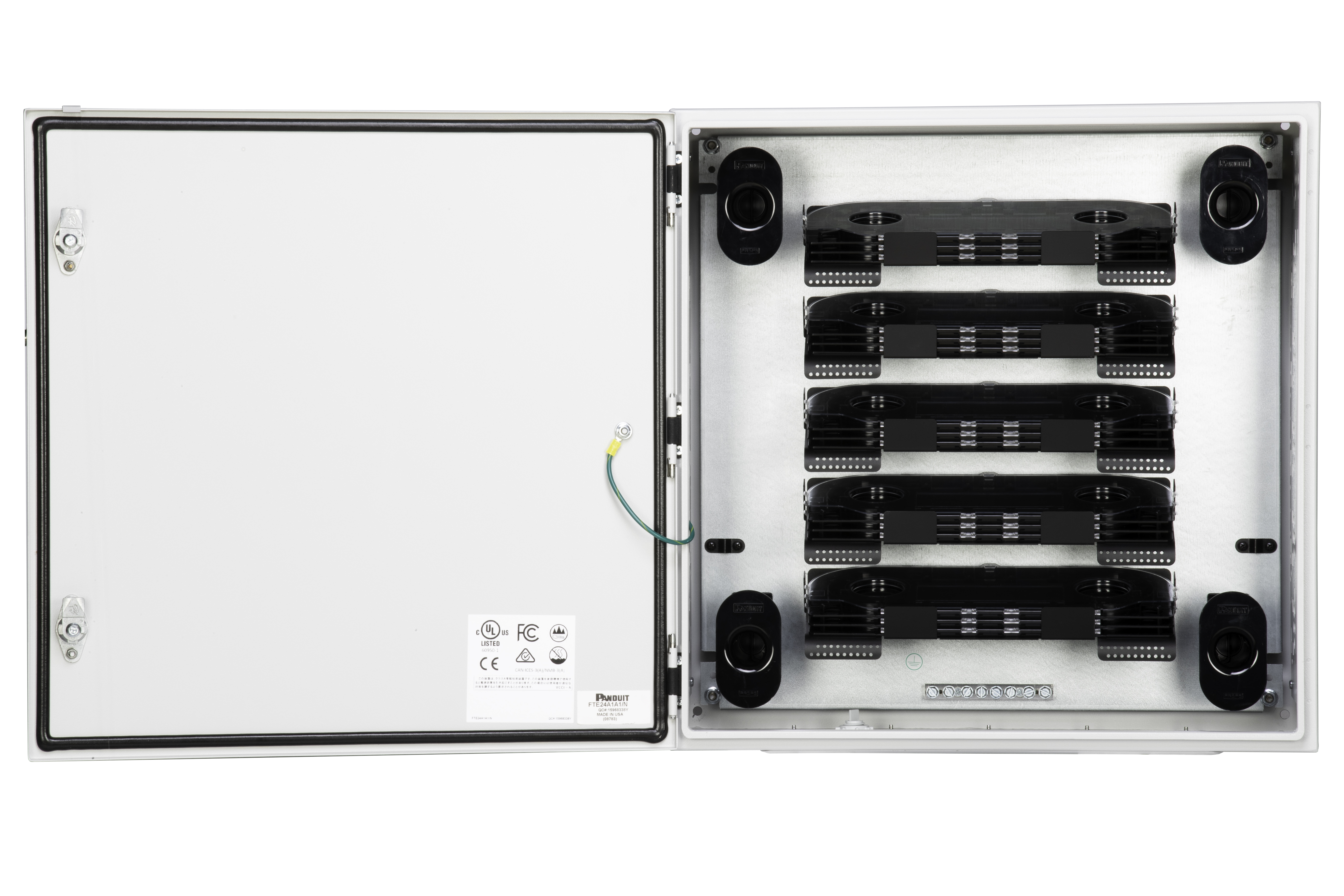 Pre-Configured 288 Fiber Termination Enclosure, 24”x24”x12” SS