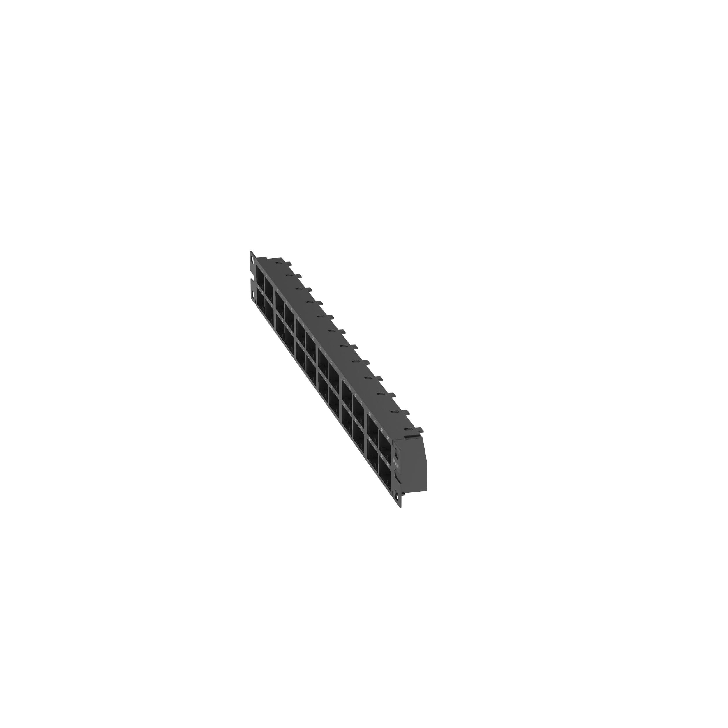 Mini-Com® Yama Paneli, VN 48 Port, 1 RU, BL