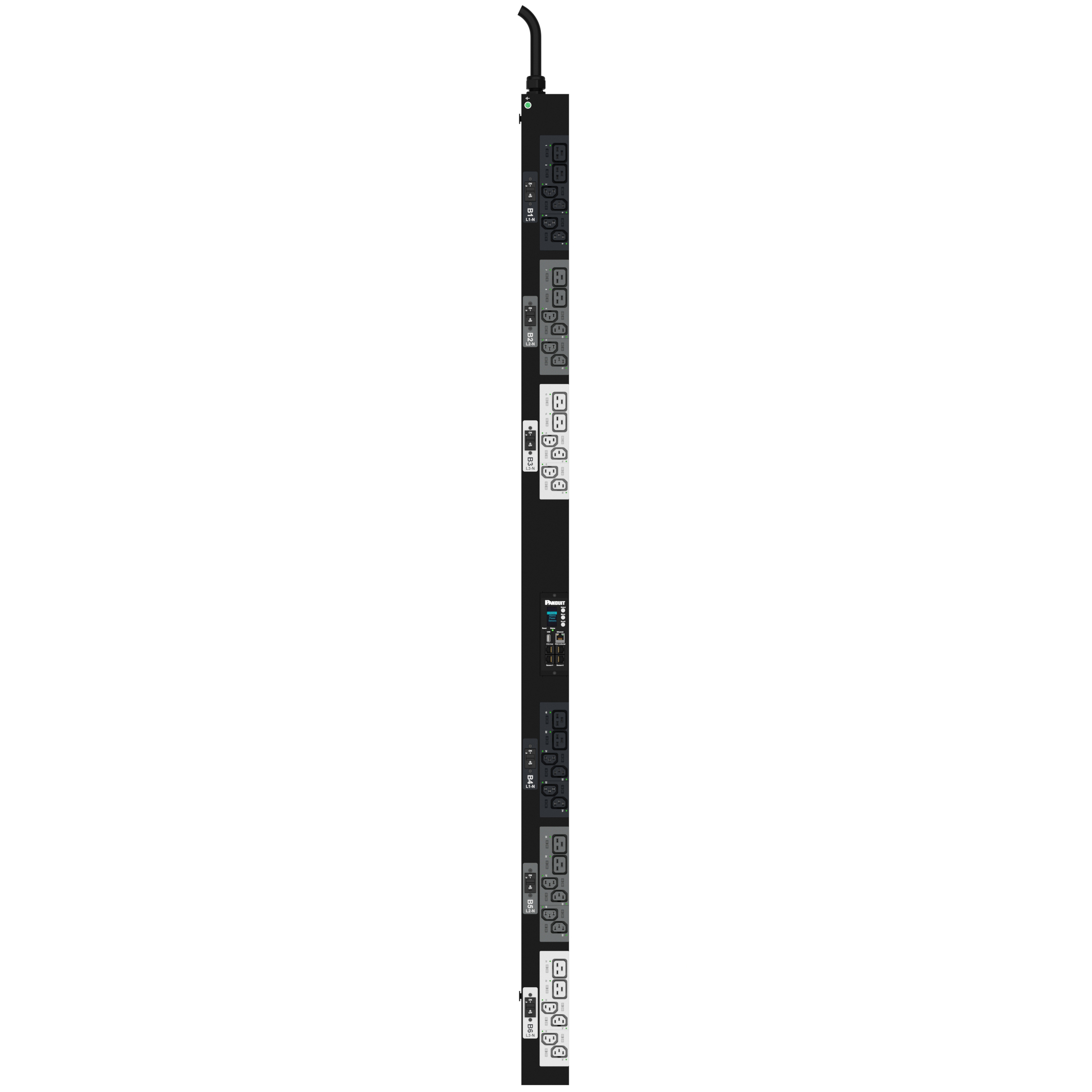 MSPO PDU, 32 Amper, 400 Volt, (24)C13, (12)C19, IEC 60309 3P+N+E 6h 32A (IP44)