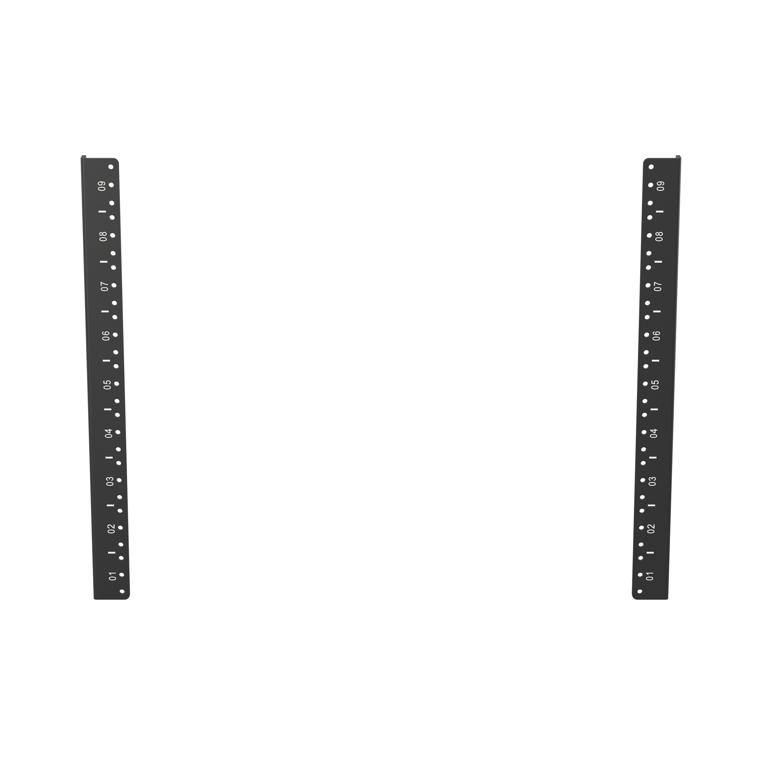 PanZone® Duvar Montaj Kabini Arka Ray Seti, 23 inç derinliğe kadar ağ ekipmanları için ek destek sağlayarak, daha geniş bir uygulama yelpazesi için esneklik sunar. 9 RU, 2 Ray, Siyah