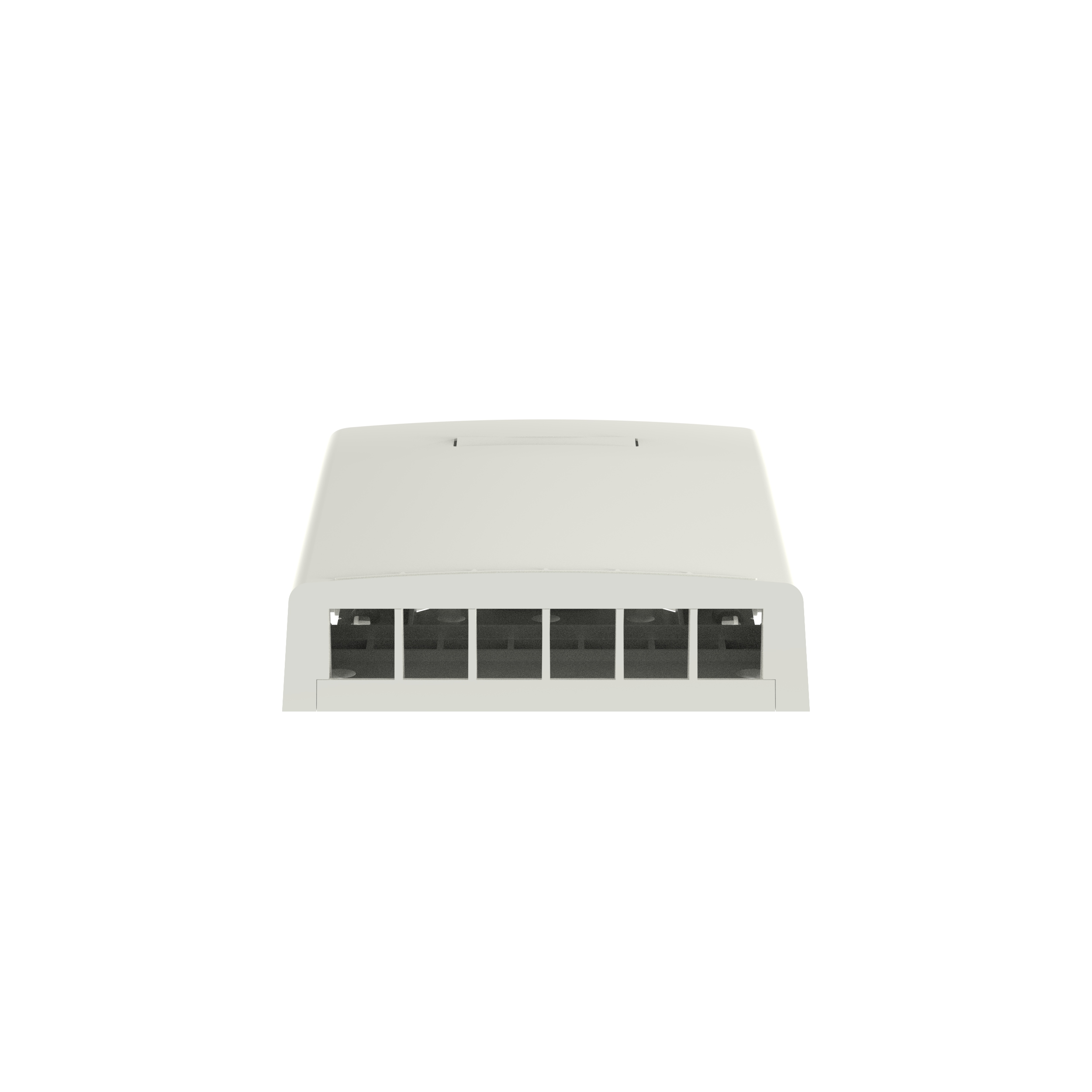 NetKey® Surface Mount Box, 6 Port, White