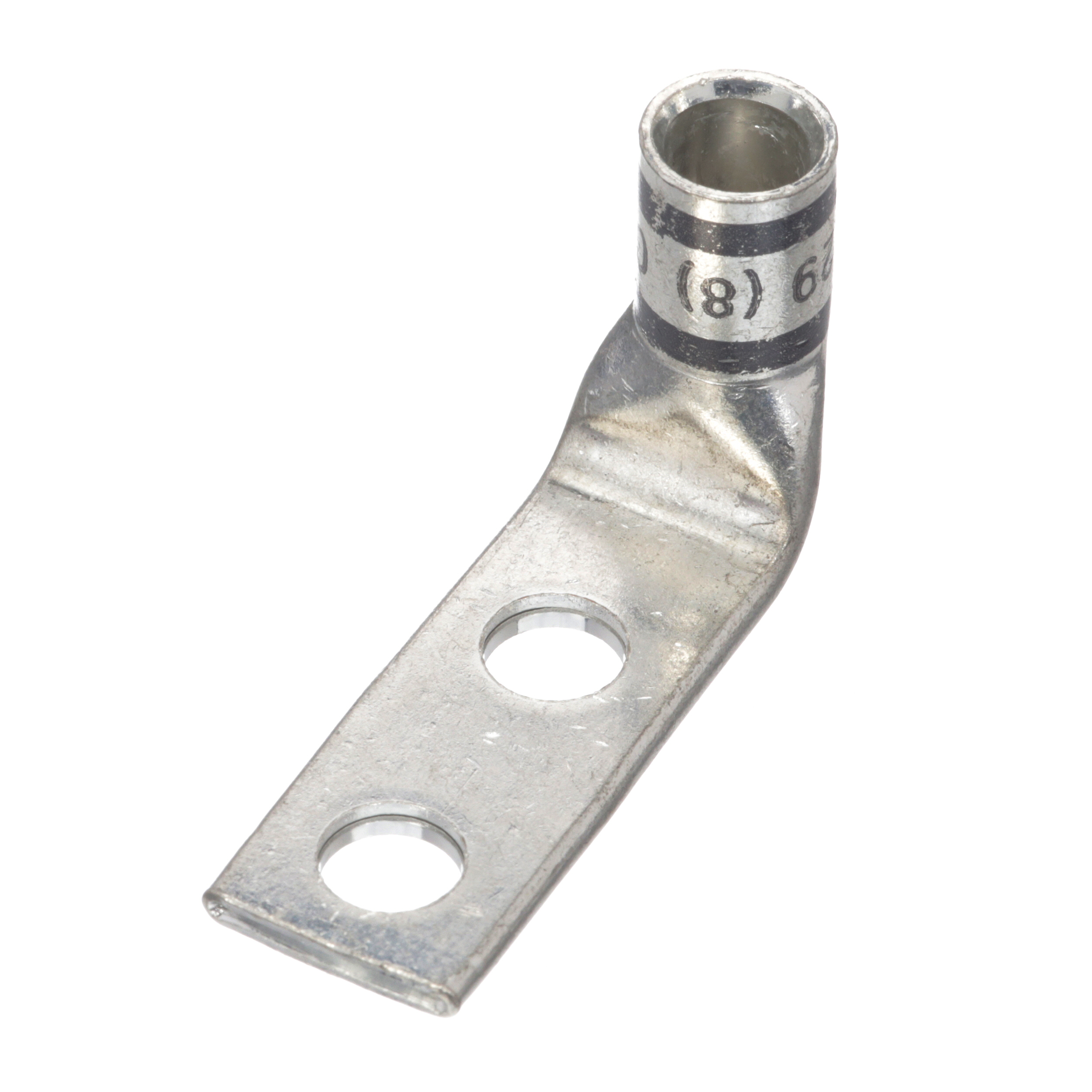 Bakır Standart Namlu Sıkıştırma Muhafaza, 2 Delikli, 4 AWG Esnek, 1/4 Somun, 5/8, 90° Palm